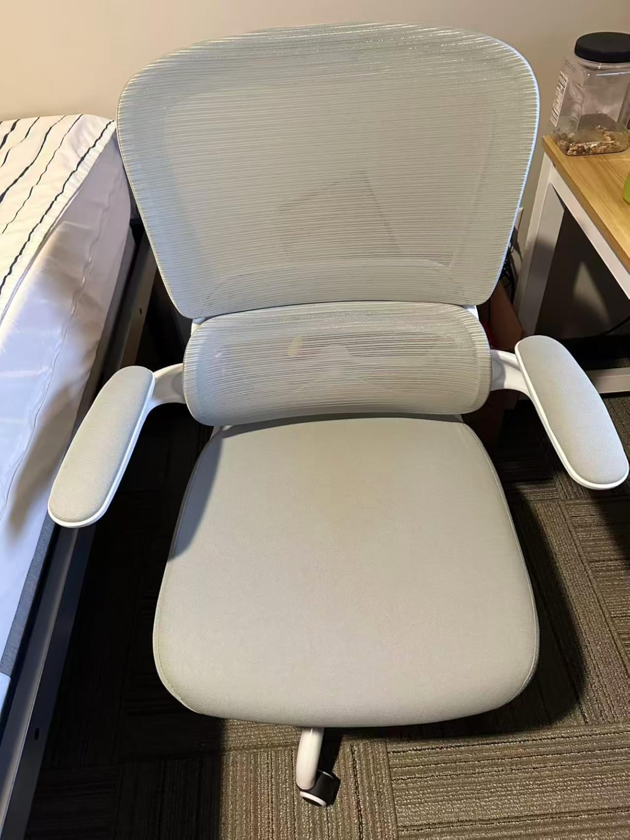 TRALT Office Chair - Ergonomic Desk Chair with Adjustable Lumbar Support, Mesh Computer Chair, Executive Chairs for Home Office Comfortable Lumbar Support (White) - Customer Photo 1