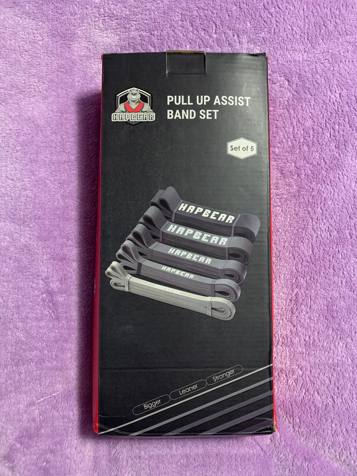 HAPBEAR Pull Up Assistance Bands Set of 5 - Resistance Bands for Working Out, Stretching, Physical Therapy, Muscle Training Customer Review HAPBEAR Pull Up Assistance Bands Set of 5 - Resistance Bands for Working Out, Stretching, Physical Therapy, Muscle Training - Customer Photo 1