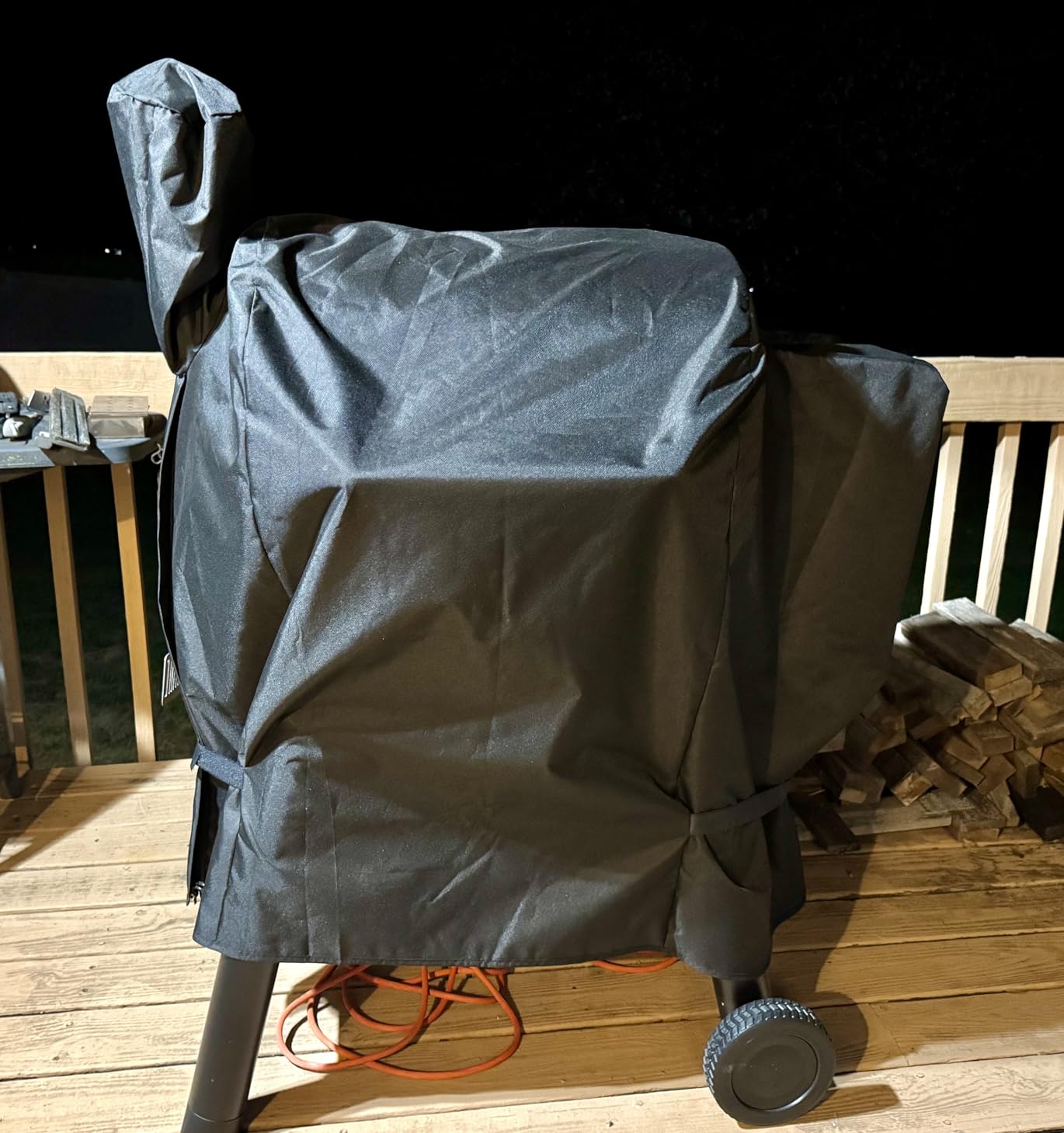 Pellet Grill Cover for Traeger Pro 34/780 Series,1000D Heavy Duty Rip-Proof Material Smoker Cover,Waterproof UV and Fade Resistant Grill Cover with Straps & Zippers for Traeger Texas 34,Z Grills 700 customer photo 2