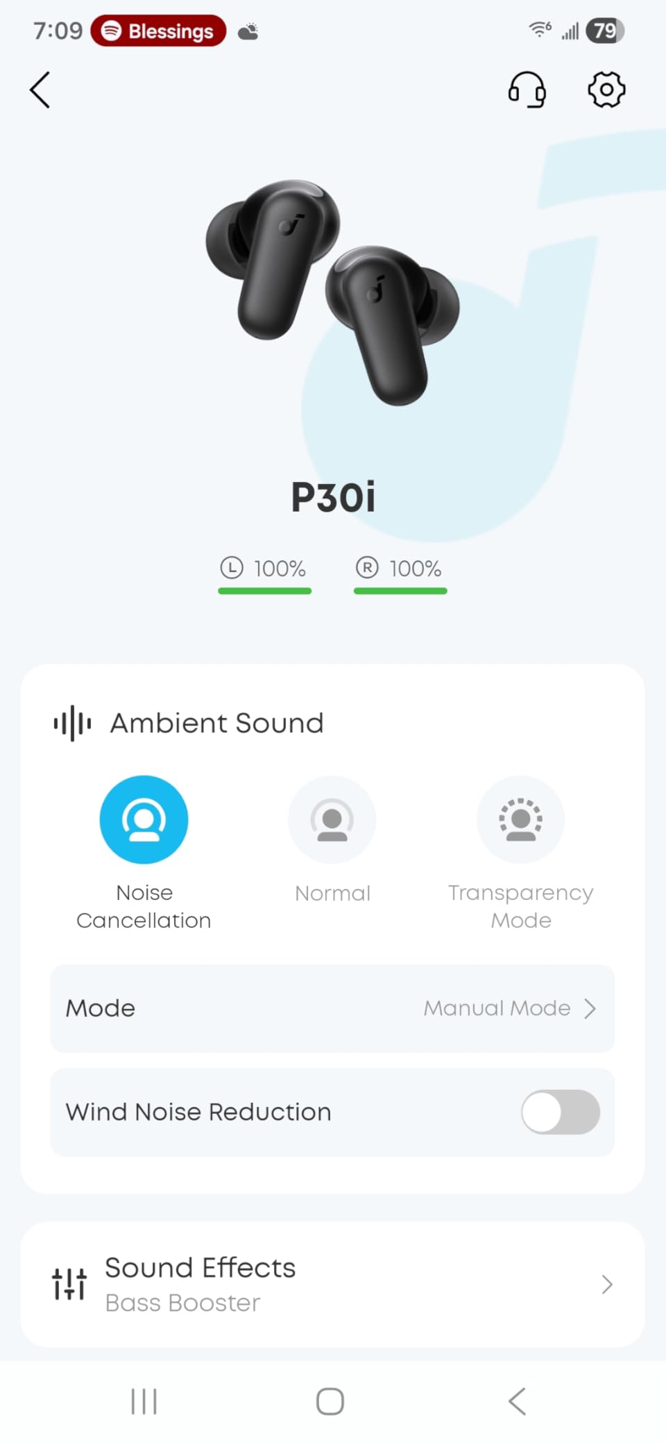 Soundcore P30i by Anker Noise Cancelling Earbuds, Strong and Smart Noise Cancelling, Powerful Bass, 45H Playtime, 2-in-1 Case and Phone Stand, IP54, Wireless Earbuds, Bluetooth 5.4 (Green) customer photo 2