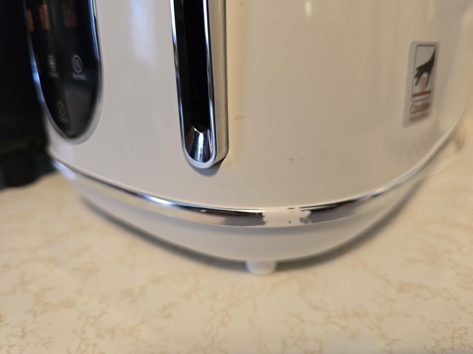 Keenstone Smart Touch Screen Toaster 2 Slice, Retro Wide Slot Stainless Steel Toaster with 6 Browning Levels, Reheat & Defrost, for Bagel, Toast, Bread, Removable Crumb Tray, White Customer Review Keenstone Smart Touch Screen Toaster 2 Slice, Retro Wide Slot Stainless Steel Toaster with 6 Browning Levels, Reheat & Defrost, for Bagel, Toast, Bread, Removable Crumb Tray, White - Customer Photo 2