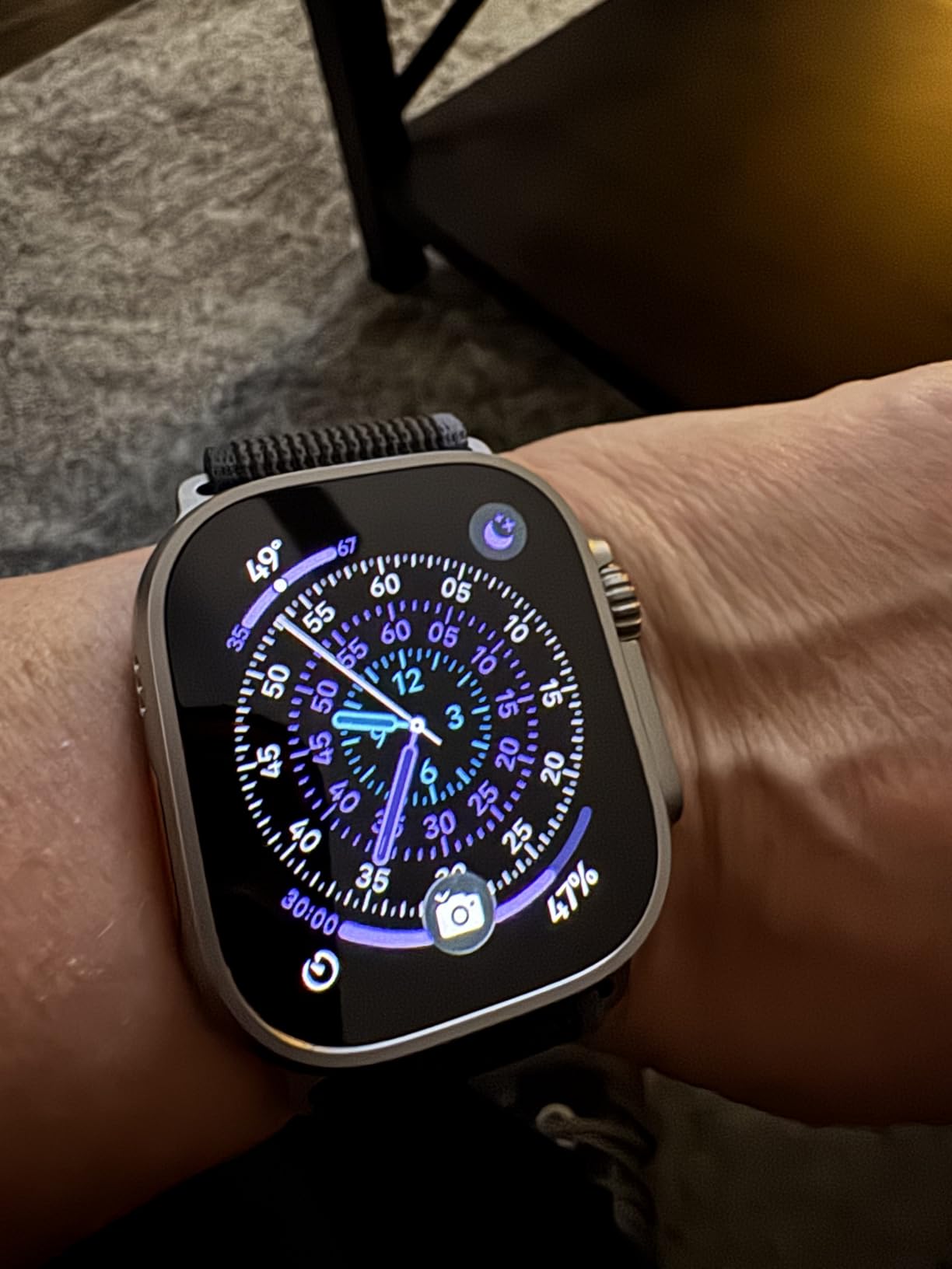 Watch Ultra 2 [GPS + Cellular 49mm] Smartwatch with Rugged Titanium Case & Blue/Black Trail Loop S/M. Fitness Tracker, Precision GPS, Action Button, Extra-Long Battery Life customer photo 2