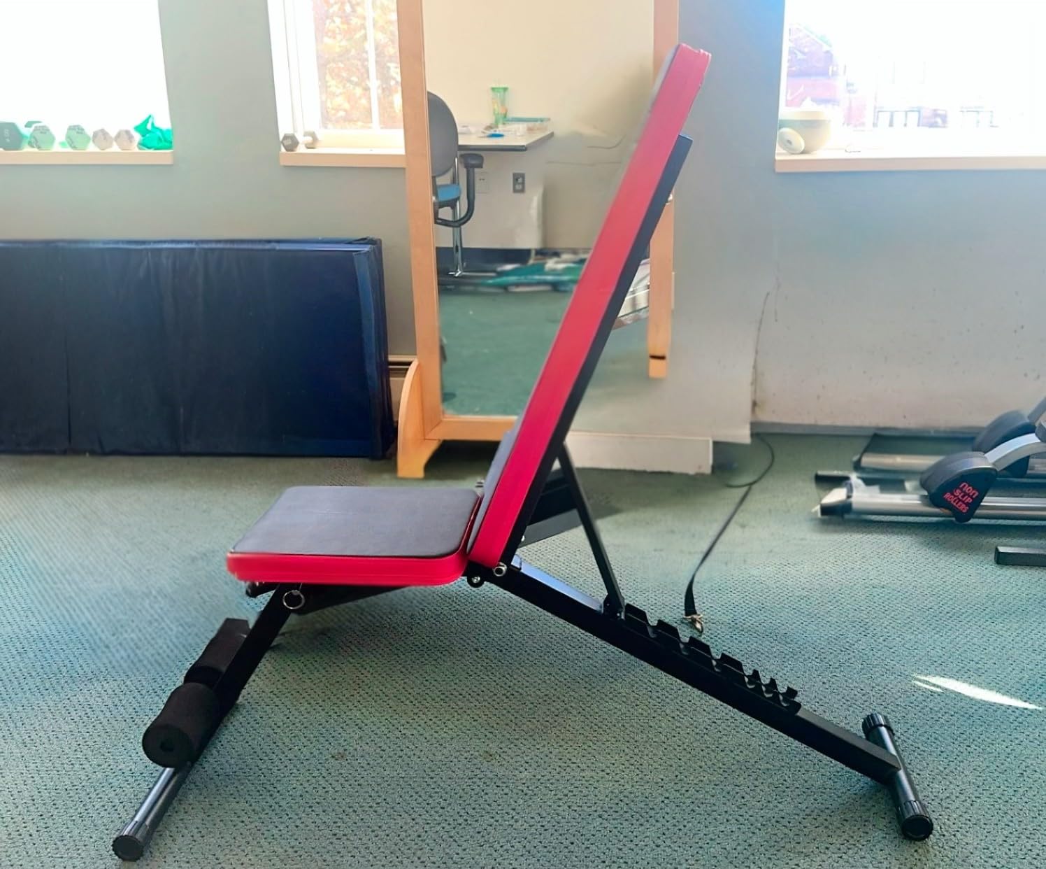 NICEPEOPLE Basic Weight Bench for Home Gym, 8 Backrests Adjustable Bench with 660LBS Weight Capacity for Chest Shoulders Arms Muscles, Foldable and Compact for Small Space Apartment Room customer photo 2