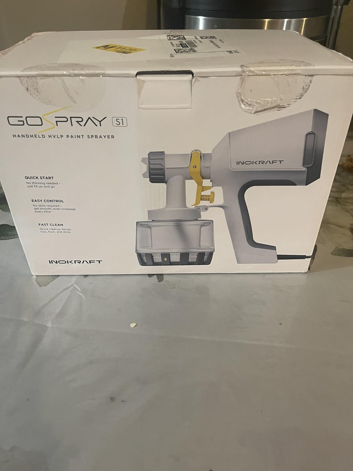 InoKraft Paint Sprayer, 600w HVLP Sprayer Includes 3 Patterns & Whole Cleaning kit - Customer Photo 1
