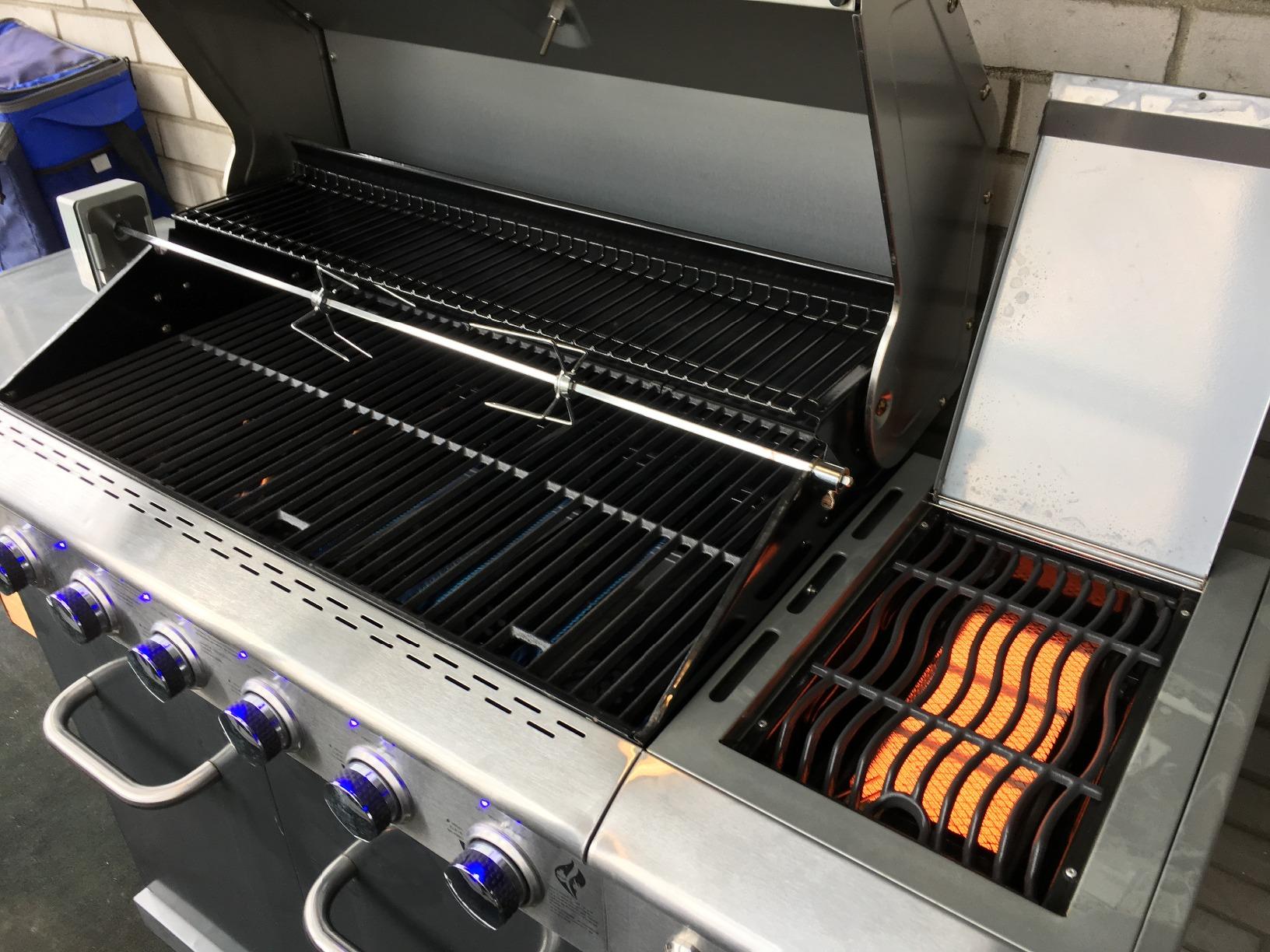 Nexgrill Deluxe 6-Burner Propane Gas Grill with Ceramic Searing Side Burner, Stainless Steel Frame, Rotisserie Kit, 60,000 BTUs Output, BBQ Grill Perfect for Outdoor Gatherings - 720-0896X - Customer Photo 1