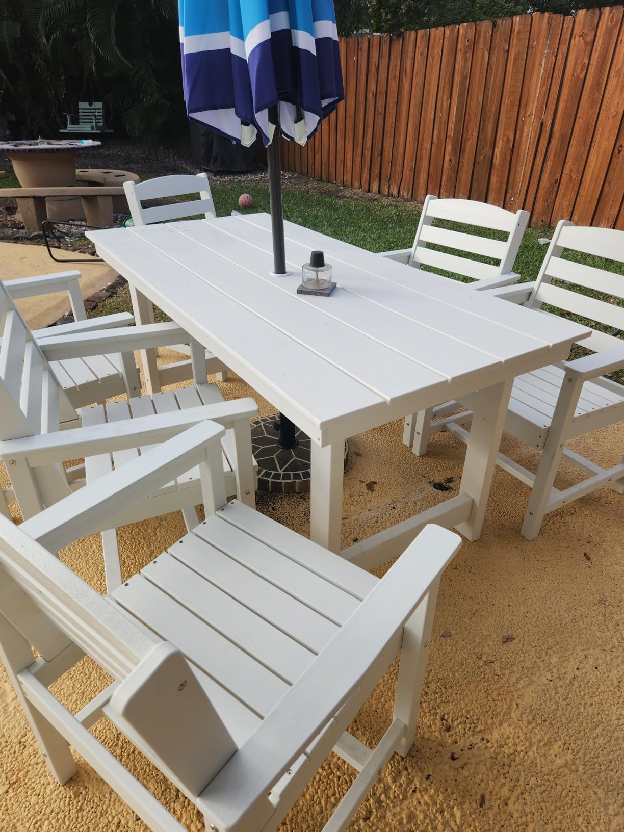 SERWALL 7 Pcs Outdoor Dining Set, 67