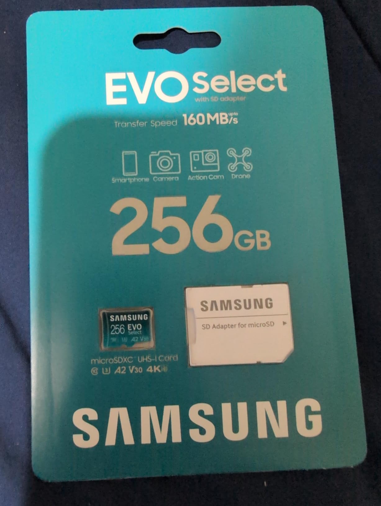 Samsung EVO Select microSD Memory Card + Adapter, 1TB microSDXC, Up-to 160 MB/s, 4K UHD, UHS-I, C10, U3, V30, A2, for Mobile Phone, Smartphones, Nintendo-Switch, and Tablets (MB-ME1T0SA/AM) Customer Review Samsung EVO Select microSD Memory Card + Adapter, 1TB microSDXC, Up-to 160 MB/s, 4K UHD, UHS-I, C10, U3, V30, A2, for Mobile Phone, Smartphones, Nintendo-Switch, and Tablets (MB-ME1T0SA/AM) - Customer Photo 2