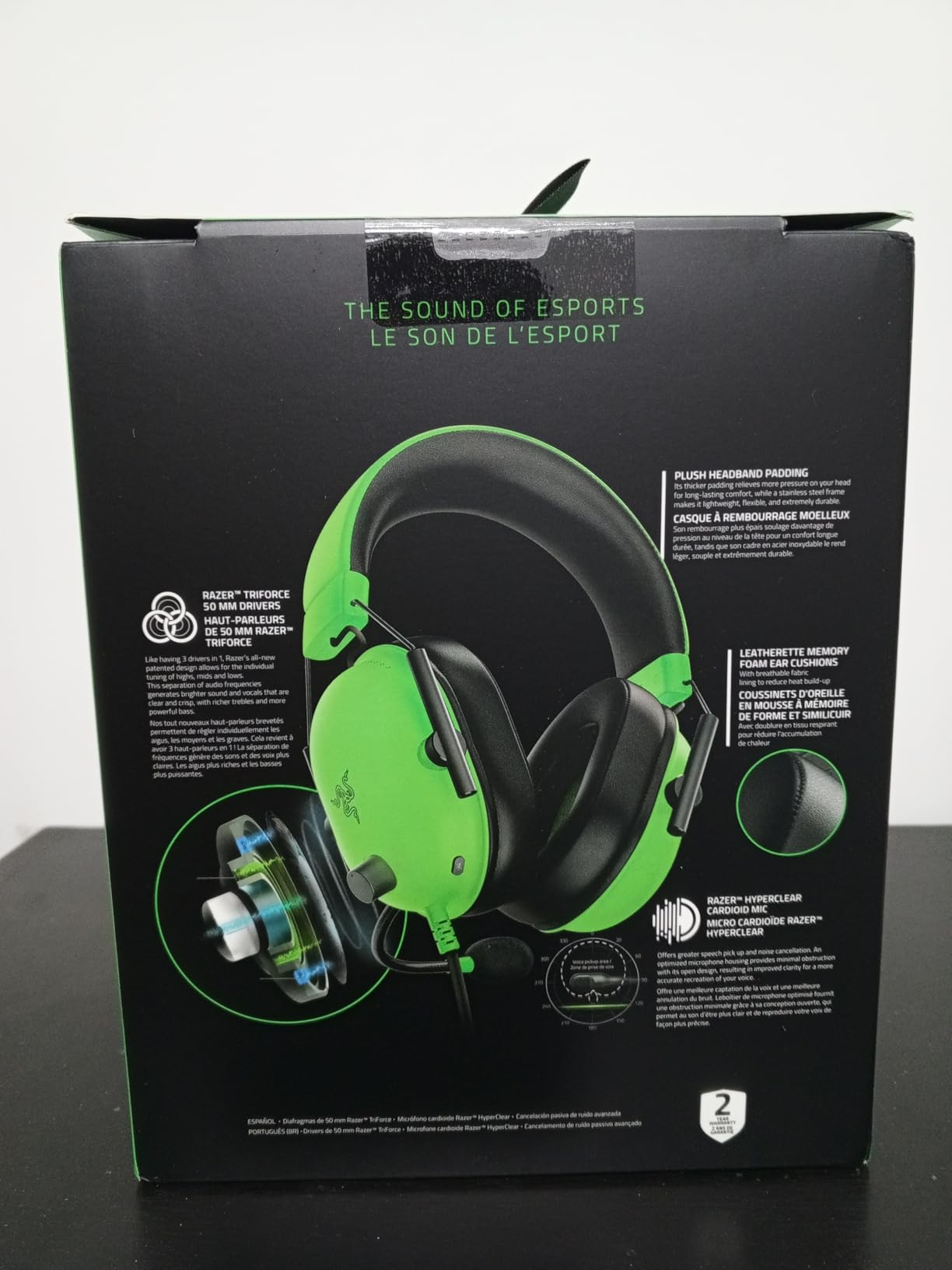 Razer BlackShark V2 X Xbox Gaming Headset: 50mm Drivers - Cardioid Mic - Lightweight - Comfortable, Noise Isolating Earcups - for Xbox Series X, Series S, PS5, PC, Switch via 3.5mm Audio Jack - Black customer photo 1
