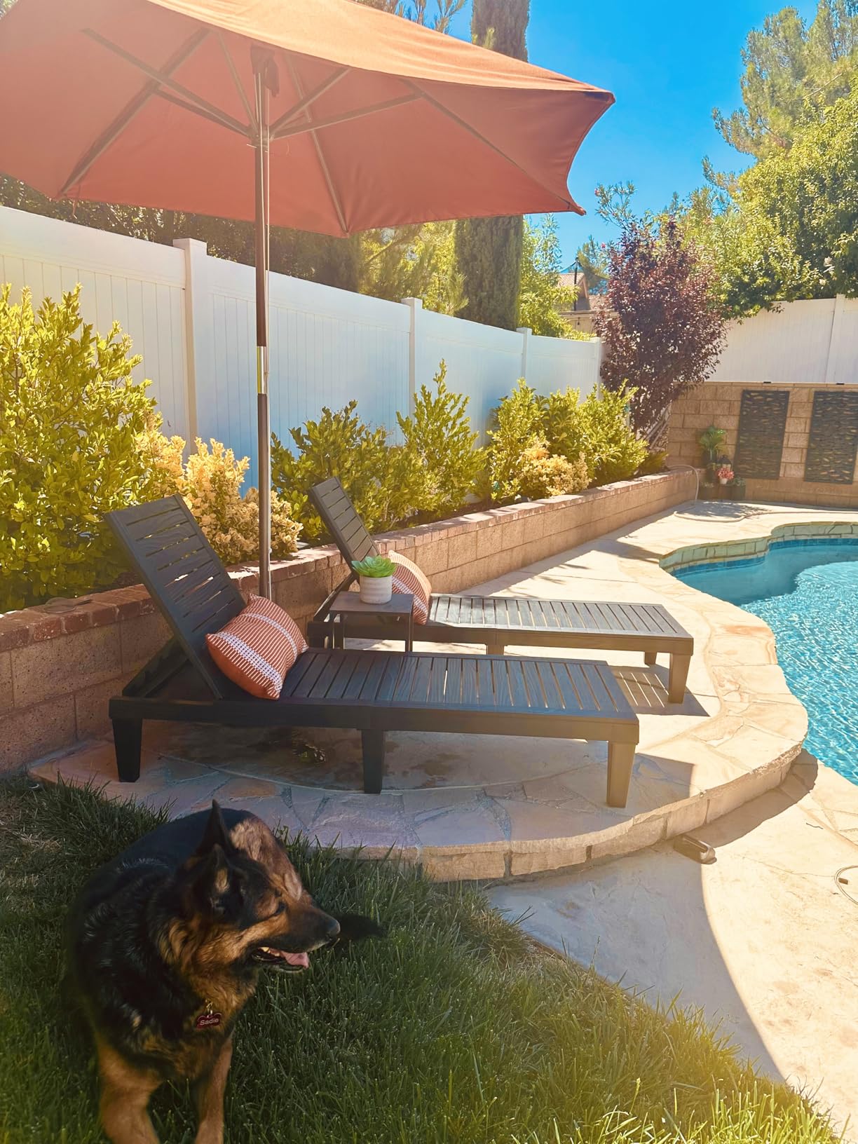 Nestl Patio Chairs - Grey Chaise Lounge Chair Outdoor, 5-Position Adjustable Sun Tanning Chair, Waterproof Pool Lounge Chairs Set of 2, Reclining Lawn Chair, Lightweight Outdoor Lounge Chairs Customer Review Nestl Patio Chairs - Grey Chaise Lounge Chair Outdoor, 5-Position Adjustable Sun Tanning Chair, Waterproof Pool Lounge Chairs Set of 2, Reclining Lawn Chair, Lightweight Outdoor Lounge Chairs - Customer Photo 3
