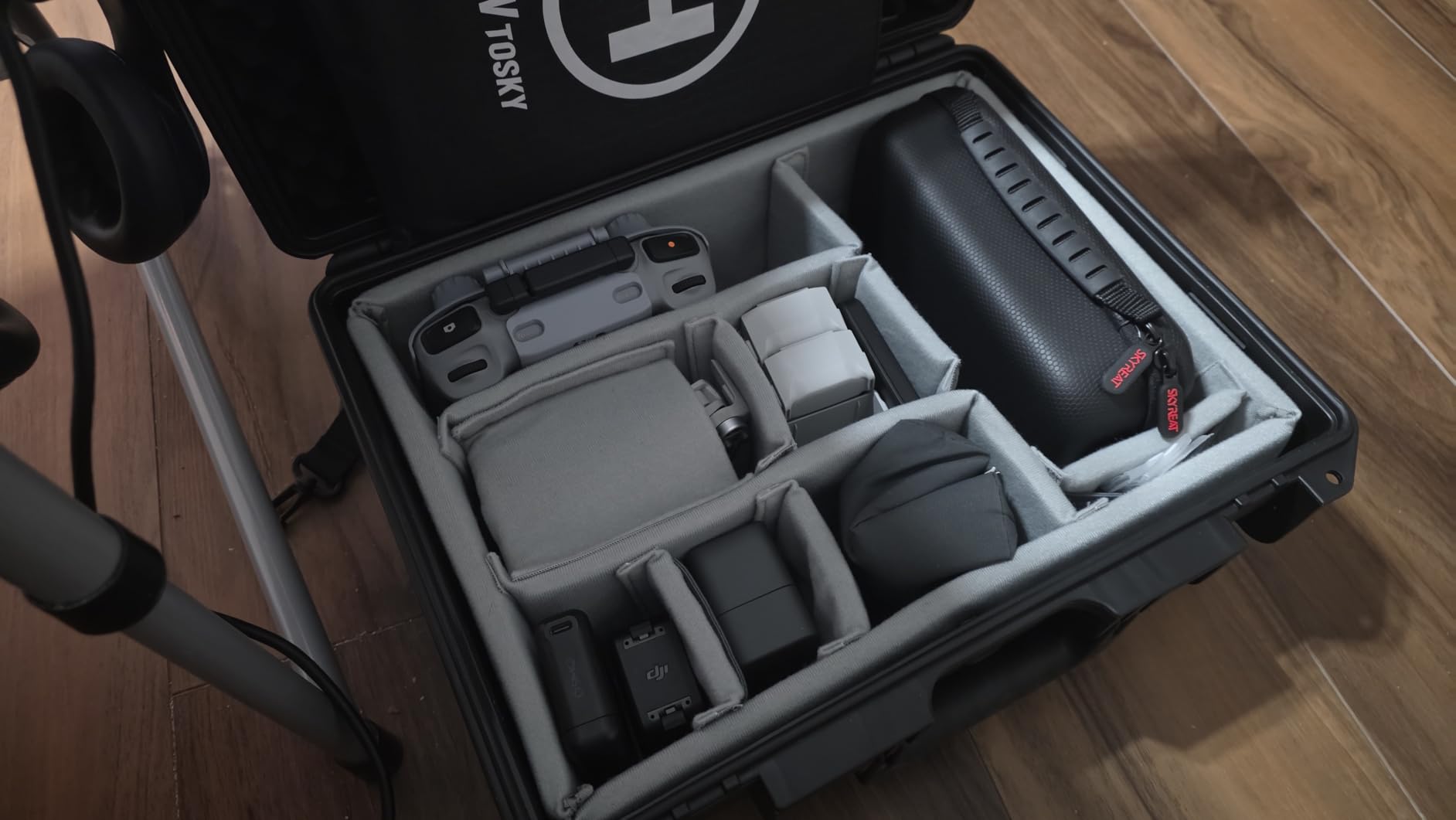 Lykus PVC1 Waterproof Hard Case with Padded Dividers for Cameras, Lenses, Dual DJI Mavic/Air/Mini drones [CASE ONLY] - Customer Photo 2
