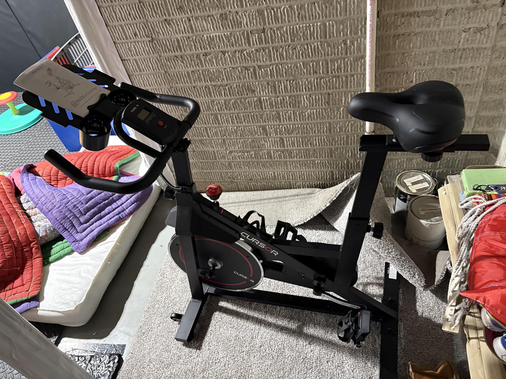 CURSOR FITNESS Exercise Bike, Brake Pad Stationary Bike for Home with Exclusive App, Stationary Bikes for Home with 300 lb Weight, Indoor Cycling Spin Bike Workout Bike with Extra Comfort Seat Customer Review CURSOR FITNESS Exercise Bike, Brake Pad Stationary Bike for Home with Exclusive App, Stationary Bikes for Home with 300 lb Weight, Indoor Cycling Spin Bike Workout Bike with Extra Comfort Seat - Customer Photo 2