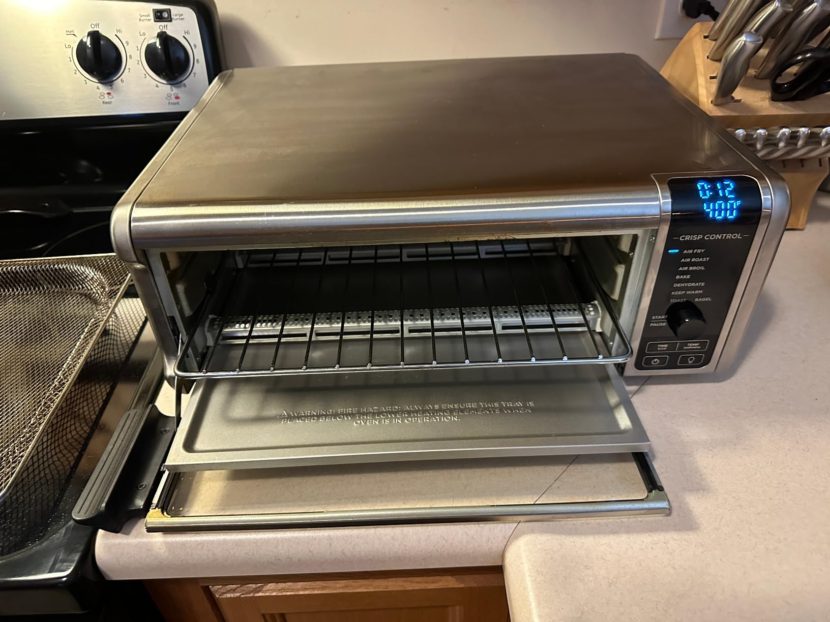 Ninja Flip Toaster Oven&Air Fryer, 8-in-1 Functionality, Flip Up&Away Capability for Storage Space, LargeCapacity, Air Fry Basket, SheetPan, Wire Rack&Removable Crumb Tray, Stainless,1800 watts, SP151 Customer Review Ninja Flip Toaster Oven&Air Fryer, 8-in-1 Functionality, Flip Up&Away Capability for Storage Space, LargeCapacity, Air Fry Basket, SheetPan, Wire Rack&Removable Crumb Tray, Stainless,1800 watts, SP151 - Customer Photo 2