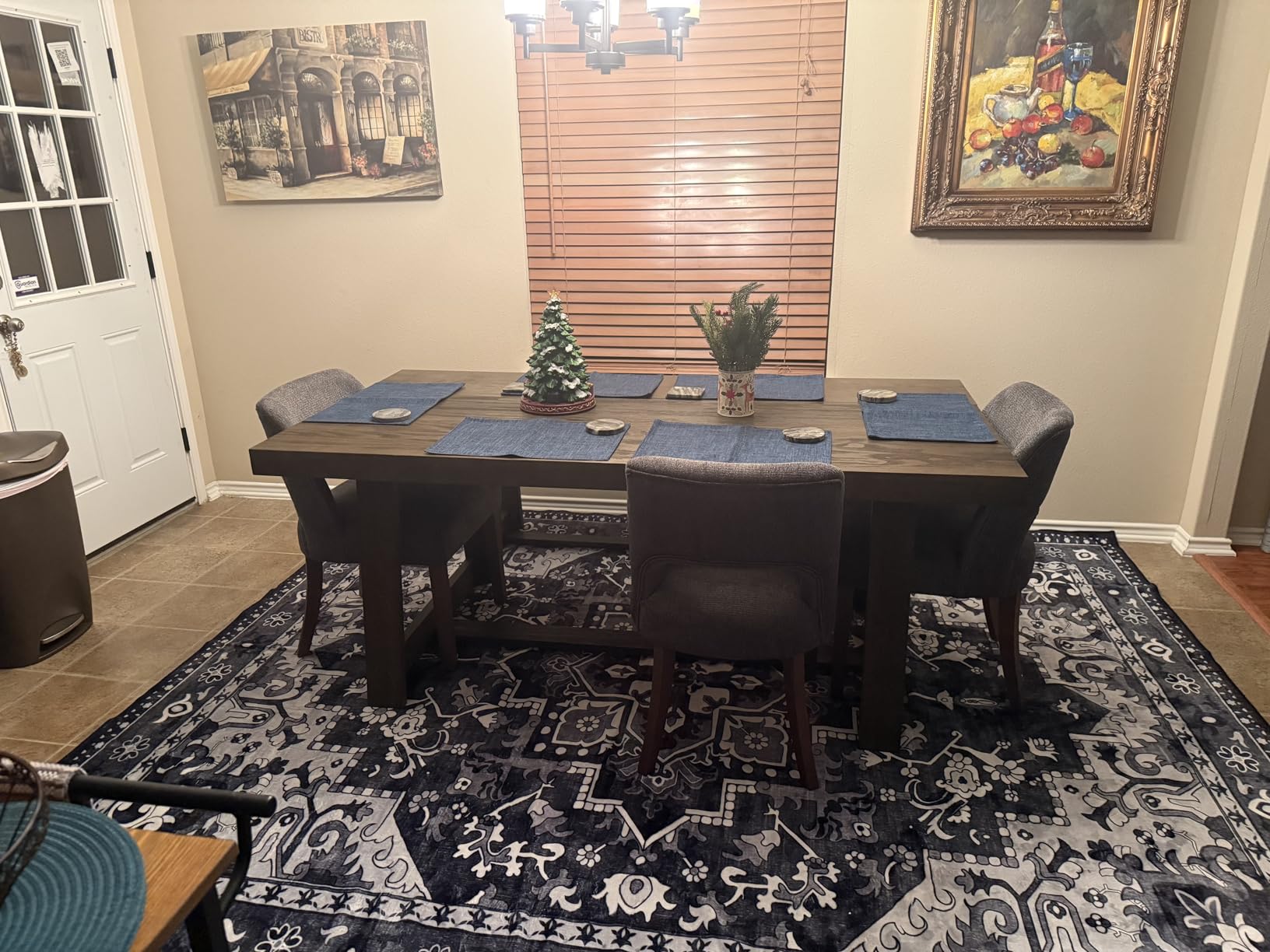 Plank+Beam 72 Inch Farmhouse Dining Table, Solid Wood Rustic Kitchen Table, Large Wooden Rectangular Dinner Table for Dining Room, Home Office, Living Room Furniture, Easy Assembly, Pecan Wirebrush Customer Review Plank+Beam 72 Inch Farmhouse Dining Table, Solid Wood Rustic Kitchen Table, Large Wooden Rectangular Dinner Table for Dining Room, Home Office, Living Room Furniture, Easy Assembly, Pecan Wirebrush - Customer Photo 2