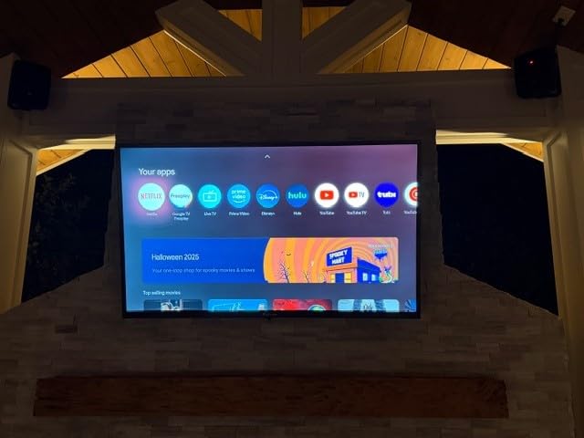 SYLVOX Outdoor TV, 55 inch Smart TV Waterproof Outdoor TVs, 4K Weatherproof Television for Outside, Support Google Assistant, Chromecast, 1000 nit Brightness Partial Sun (Deck Pro 2.0/2024) customer photo 1