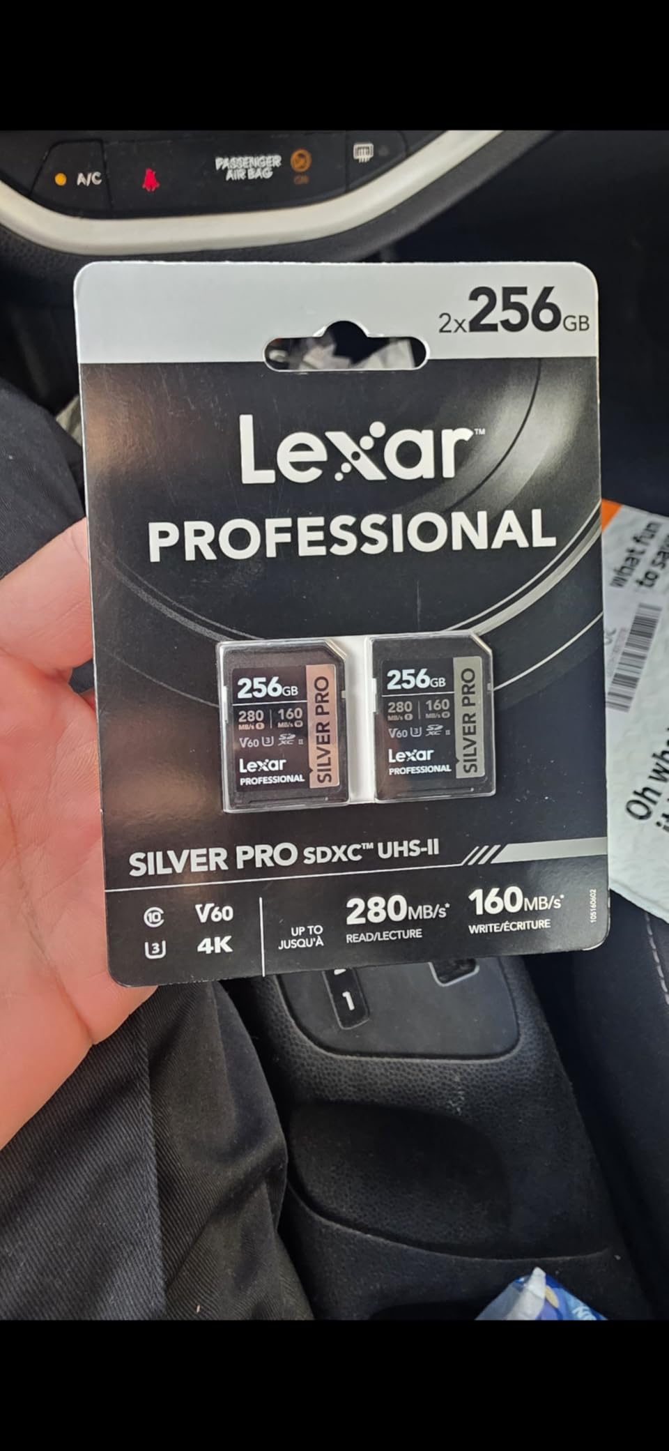 Lexar 256GB Professional Silver SD Card, UHS-I, C10, U3, V30, 4K, Up to 205/140 MB/s SDXC Memory Card - Customer Photo 1