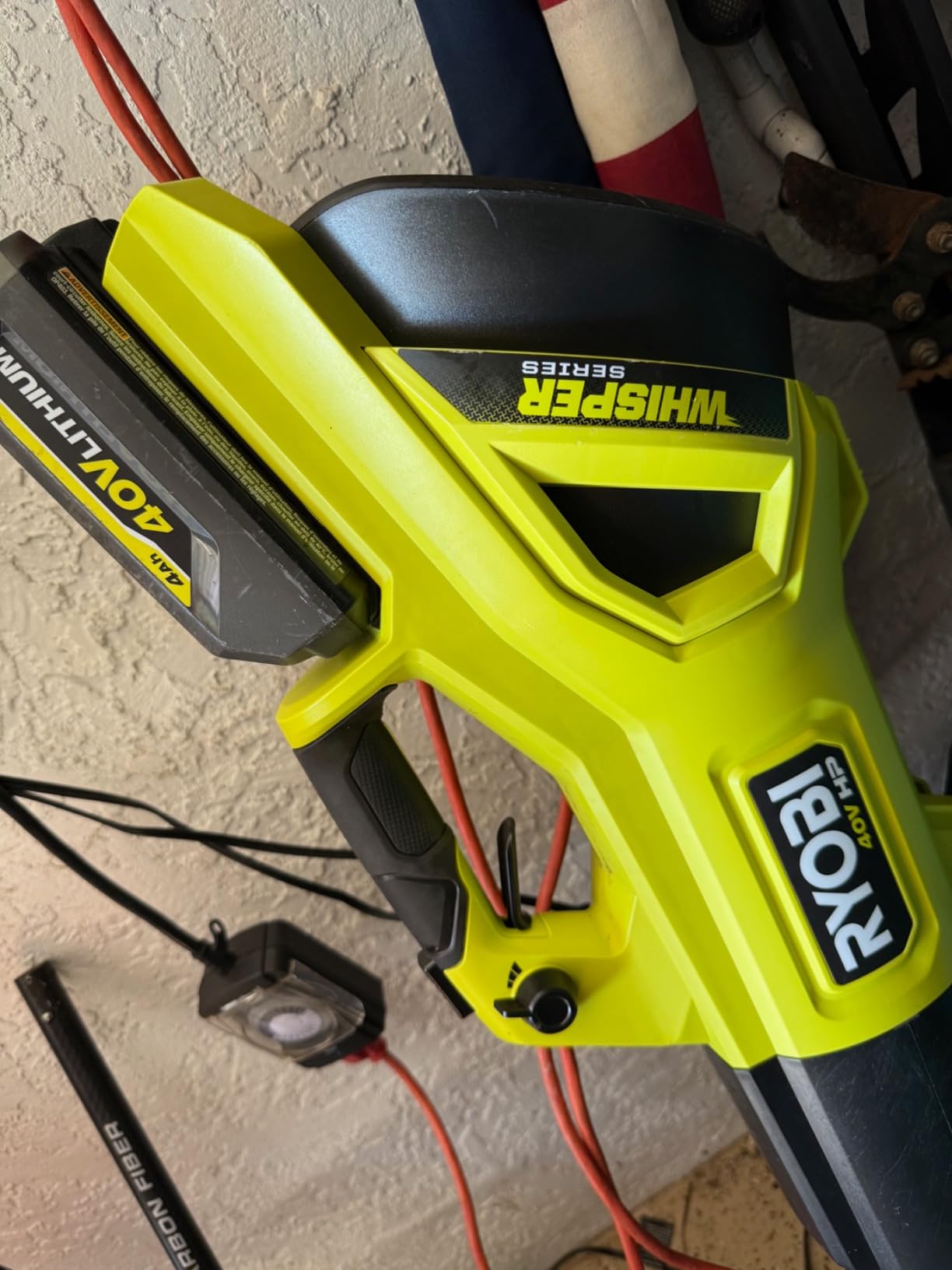 Ryobi 40V 120 MPH 550 CFM Cordless Battery Leaf Blower Tool Only RY40LB01B customer photo 2
