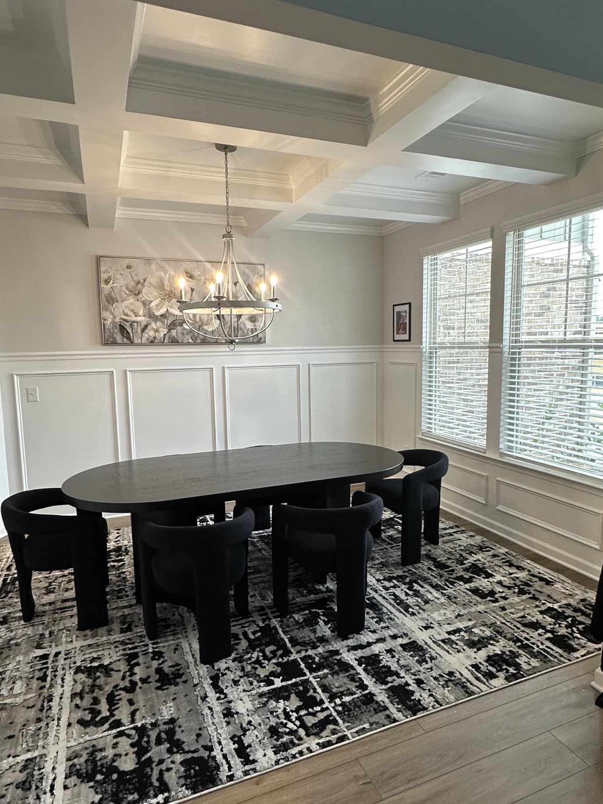 Signature Design by Ashley Rowanbeck Minimalist Dining Table for 8 People, Black Customer Review Signature Design by Ashley Rowanbeck Minimalist Dining Table for 8 People, Black - Customer Photo 1