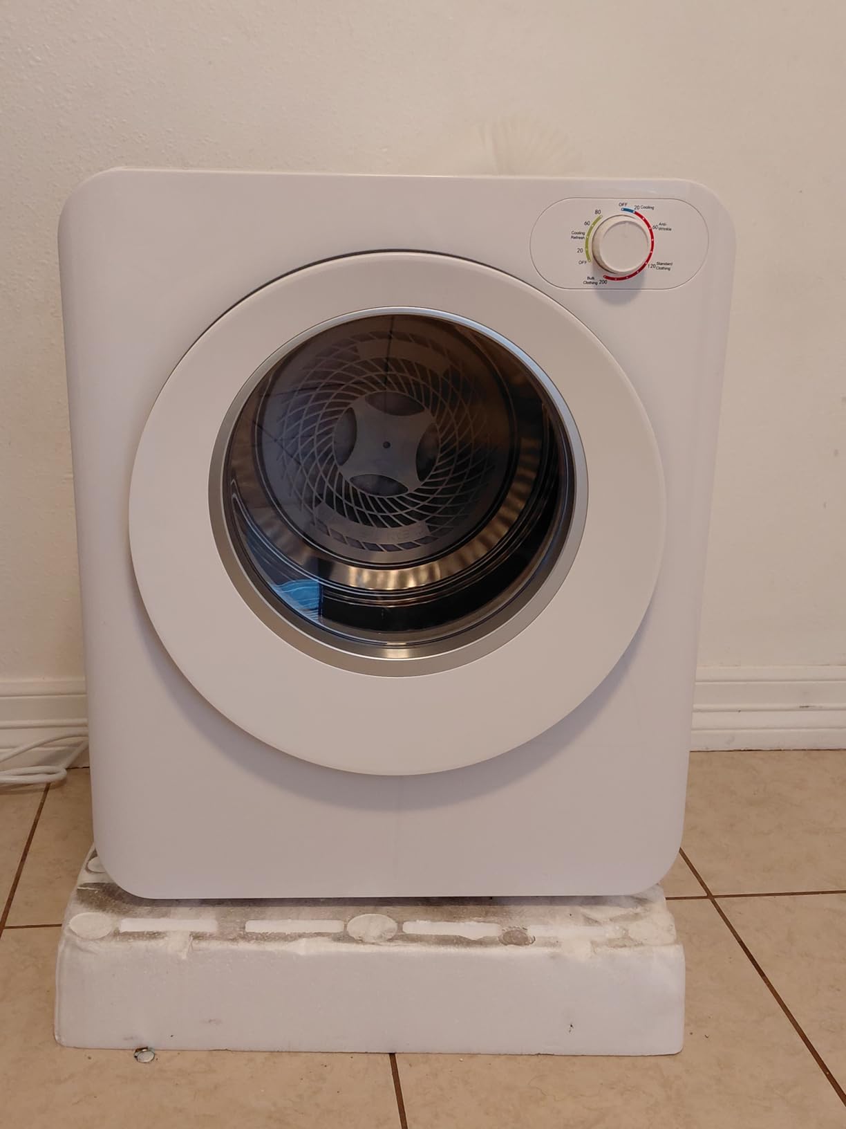 Euhomy Dryer, 3.5 Cu. Ft. 1500W Clothes Dryer, Stainless Steel Tumble Dryer with Exhaust Hose for Home, Apartment, Dorm, White Customer Review Euhomy Dryer, 3.5 Cu. Ft. 1500W Clothes Dryer, Stainless Steel Tumble Dryer with Exhaust Hose for Home, Apartment, Dorm, White - Customer Photo 1
