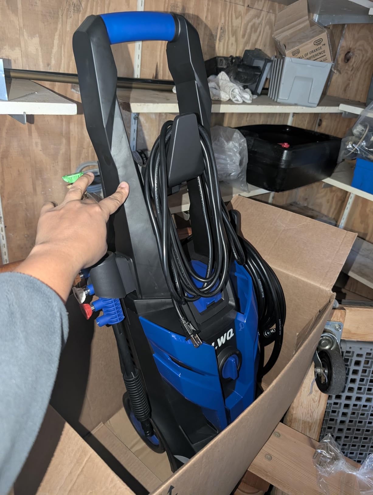 LWQ Pressure Washer, Portable Power Washer, 4 Quick Connect Nozzles, High Pressure Cleaning Machine for Car Fence Driveway Patio Washing and More Customer Review LWQ Pressure Washer, Portable Power Washer, 4 Quick Connect Nozzles, High Pressure Cleaning Machine for Car Fence Driveway Patio Washing and More - Customer Photo 1
