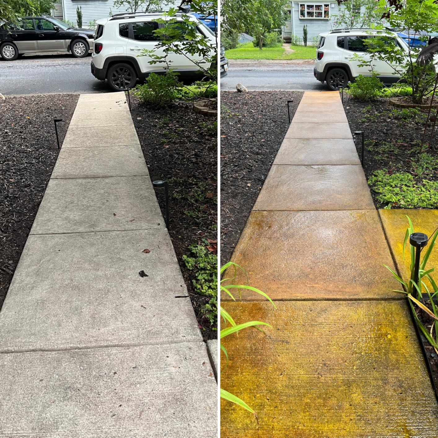 BEEST Concrete Stain - Burnt Ember - 1 Gallon, Test 8 oz Concrete Dye on a Small Area for Desired Results - Acid Stain for Floors, Pavers, Patios, Countertop, Cement, Driveway - Unique Marbled Finish Customer Review BEEST Concrete Stain - Burnt Ember - 1 Gallon, Test 8 oz Concrete Dye on a Small Area for Desired Results - Acid Stain for Floors, Pavers, Patios, Countertop, Cement, Driveway - Unique Marbled Finish - Customer Photo 1