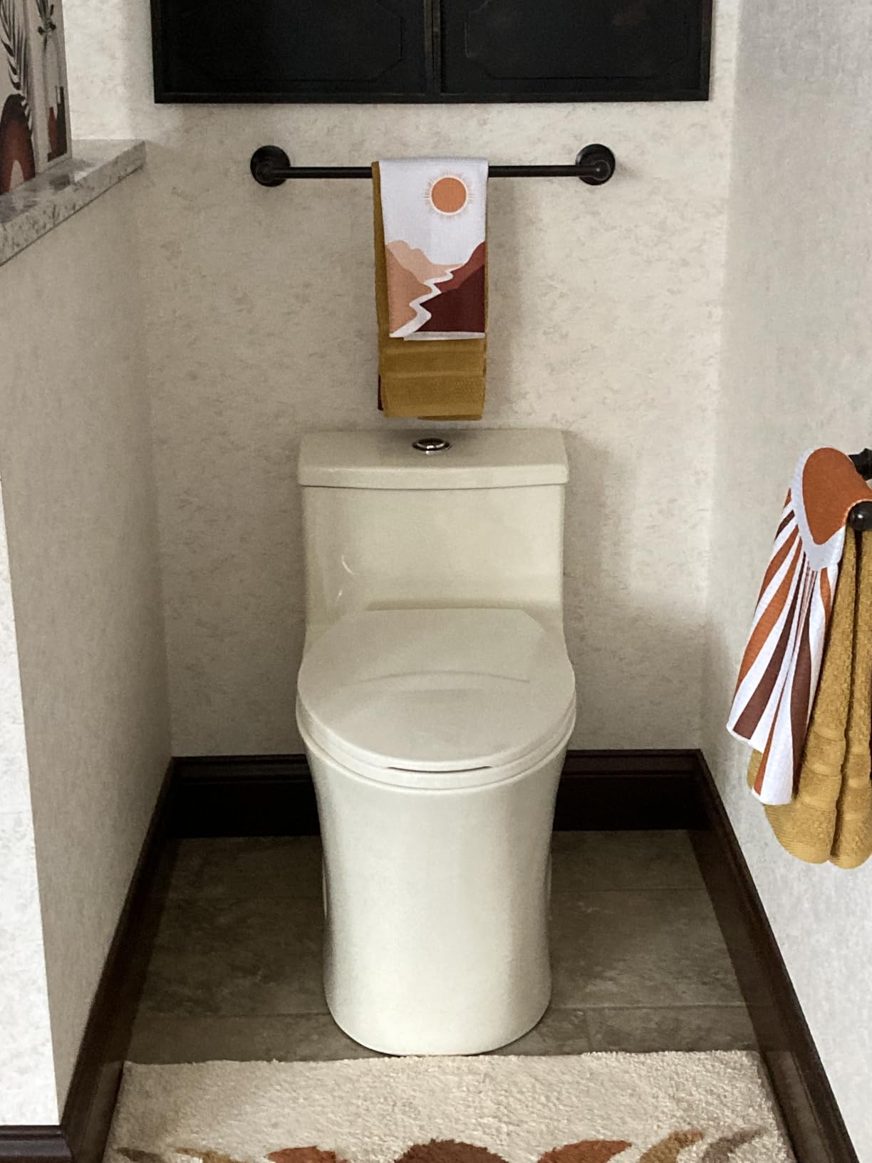 HOROW T0338WBC Elongated One Piece Toilet Bisque, ADA Toilet 17.3 HOROW T0338WBC Elongated One Piece Toilet Bisque, ADA Toilet 17.3