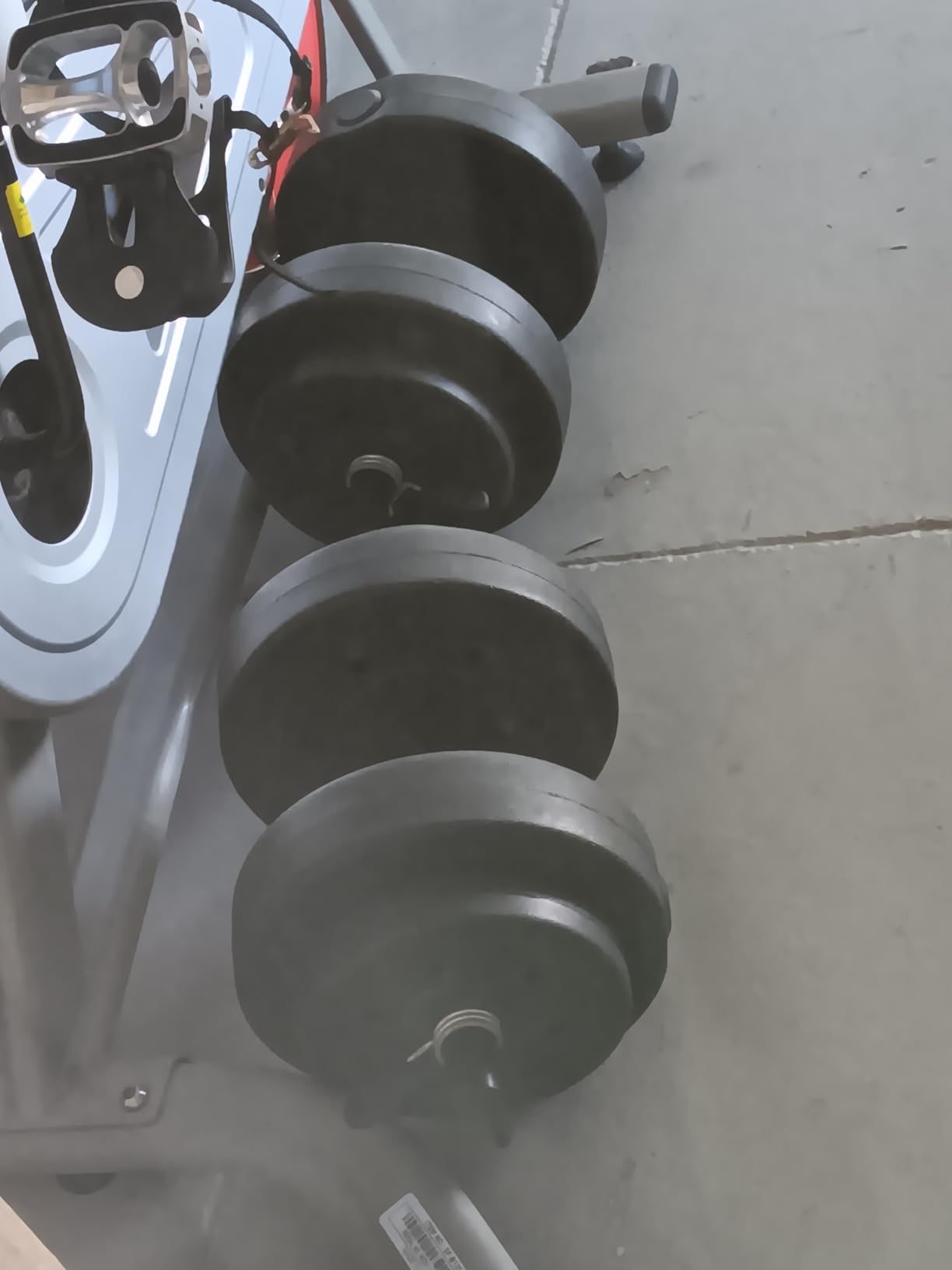 CAP Barbell 40-Pound Adjustable Cement Dumbbell Set – Versatile Vinyl Coated Weights for Home Gym Excellence - Customer Photo 1