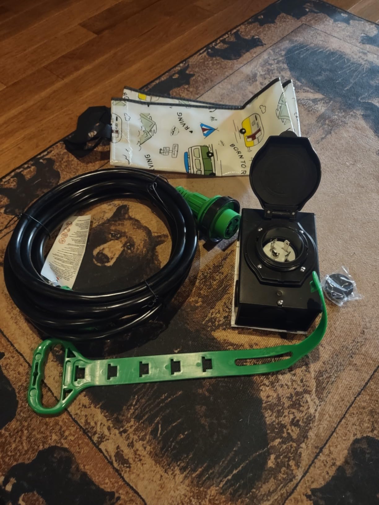 RVGUARD Emergency Power Combo Kit, 75 Foot 30 Amp Generator Cord and Power Inlet Box - Customer Photo 2