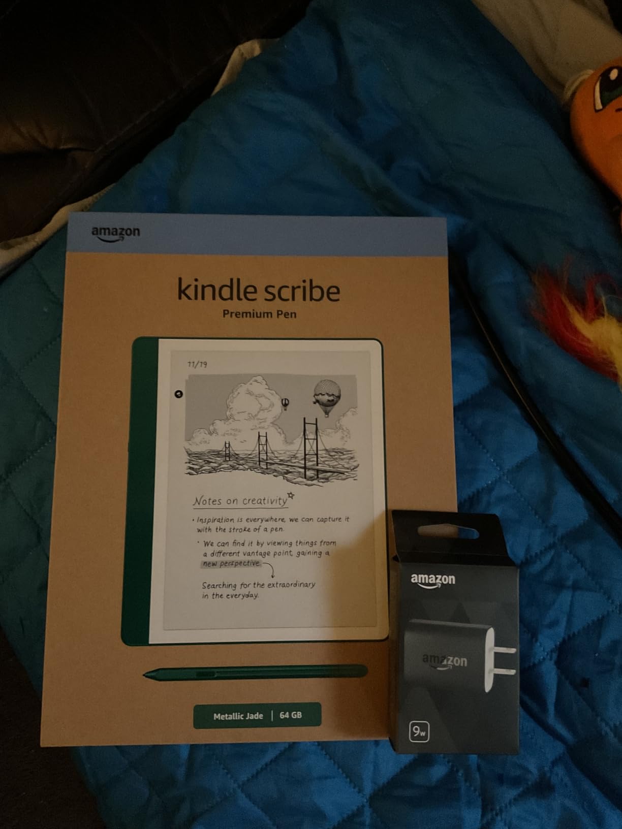 Amazon Kindle Scribe Essentials Bundle including Kindle Scribe (64GB) - Tungsten, Premium Pen, Plant-Based Leather Folio-Black, and Power Adapter - Customer Photo 2
