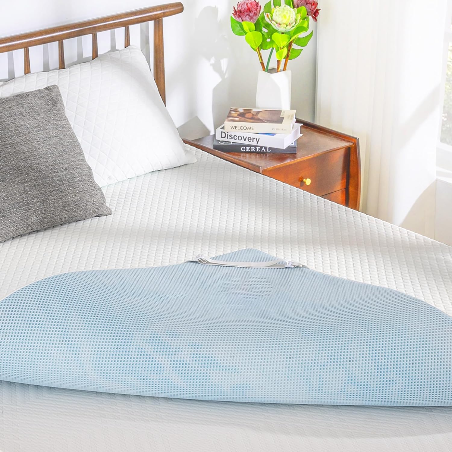 EGO Gel Memory Foam Mattress Topper, 3 Inch Full with Removable Breathable Soft Cover, Cooling Bed Topper for Comfort Body Support & Pressure Relief, CertiPUR-US Certified - Customer Photo 1