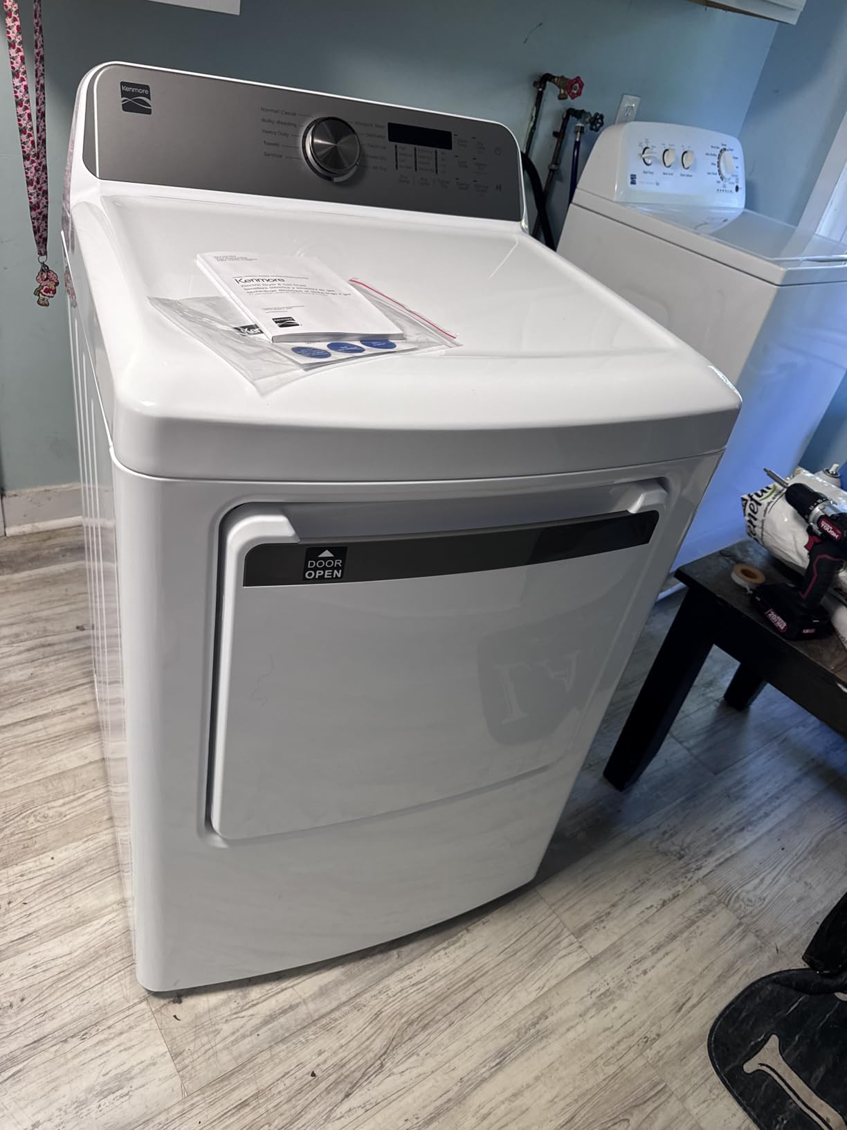 Kenmore 7.0 cu. ft. Front Load Electric Dryer - with Guard to Reduce Wrinkles & Static - Smart Sensor Drying - LED - White Customer Review Kenmore 7.0 cu. ft. Front Load Electric Dryer - with Guard to Reduce Wrinkles & Static - Smart Sensor Drying - LED - White - Customer Photo 1
