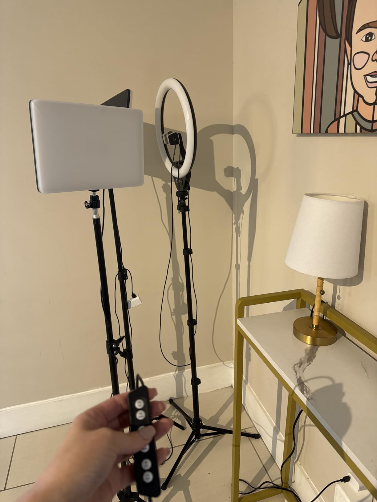 Scrhot 2 Pack LED Video Light Kit, Studio Lights with 51.9'' Tripod Stand, Photography Lighting Dimmable 2800-8400K USB Continuous Lighting for Video Recording/Podcast/Live Streaming/YouTube/TikTok - Customer Photo 1
