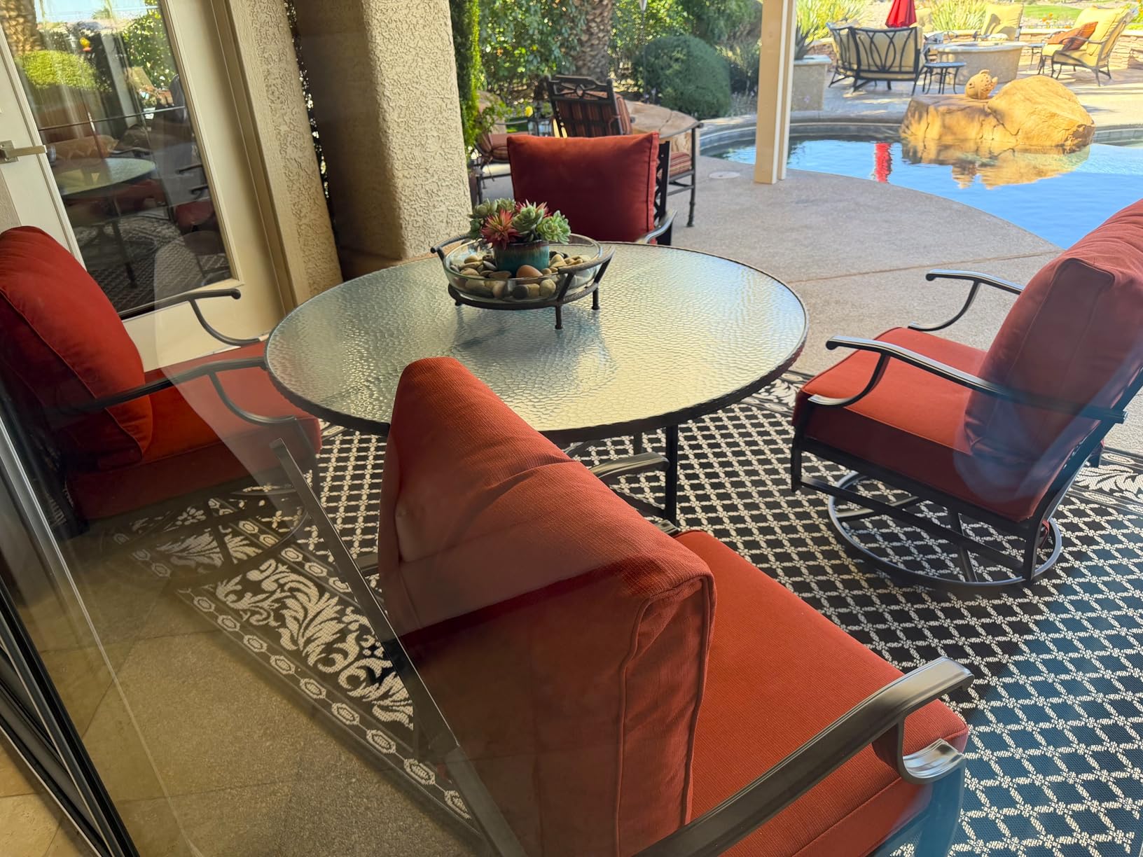 MIXPATIO Swivel Patio Chairs Set of 2, High Back Outdoor Swivel Patio Metal Chairs with 5.75 MIXPATIO Swivel Patio Chairs Set of 2, High Back Outdoor Swivel Patio Metal Chairs with 5.75