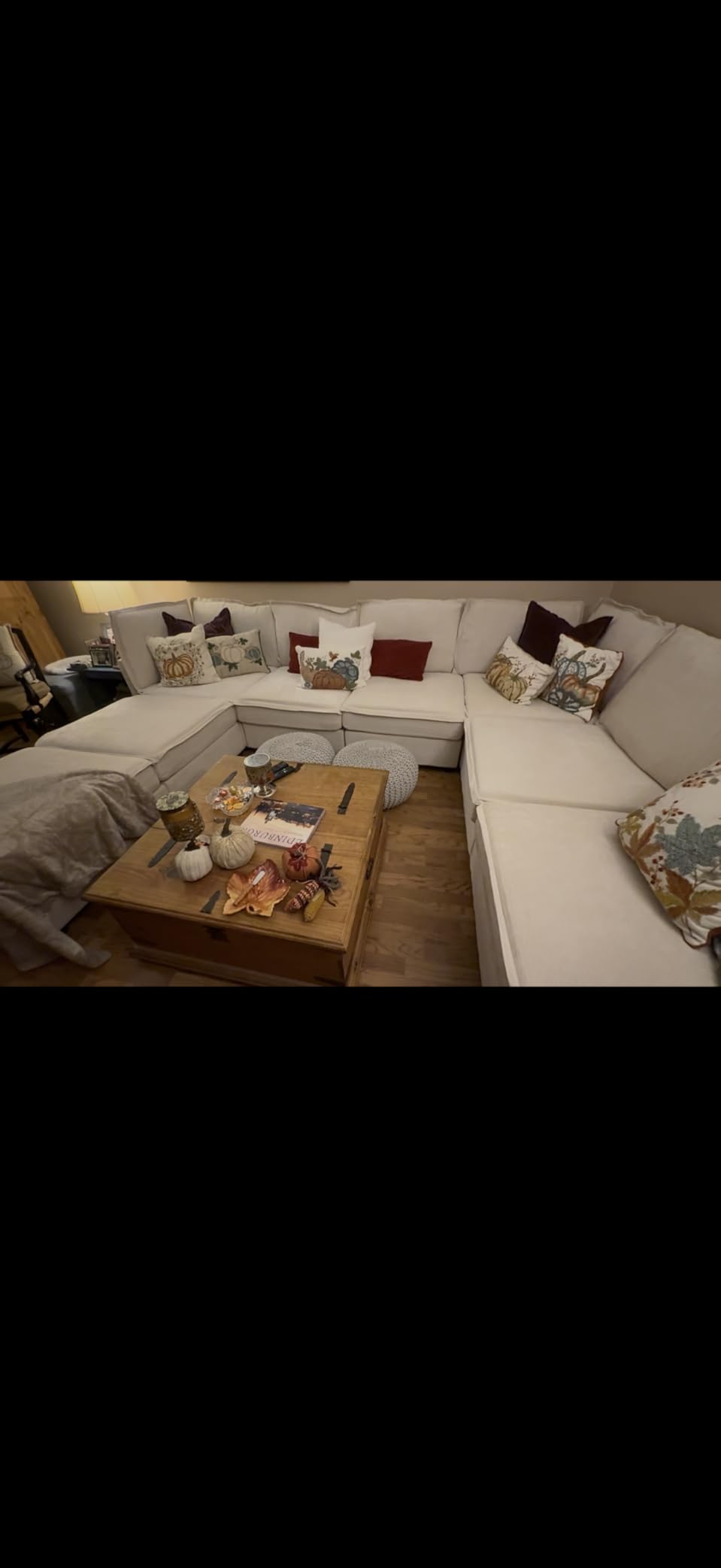 HULALA HOME Modular Sectional Sofa, Oversized 8 Seat U Shaped Couch with Storage Ottoman, Comfy Chenille Sofa with Deep Seat, Convertible Sectional Couches for Living Room, Beige Customer Review HULALA HOME Modular Sectional Sofa, Oversized 8 Seat U Shaped Couch with Storage Ottoman, Comfy Chenille Sofa with Deep Seat, Convertible Sectional Couches for Living Room, Beige - Customer Photo 2
