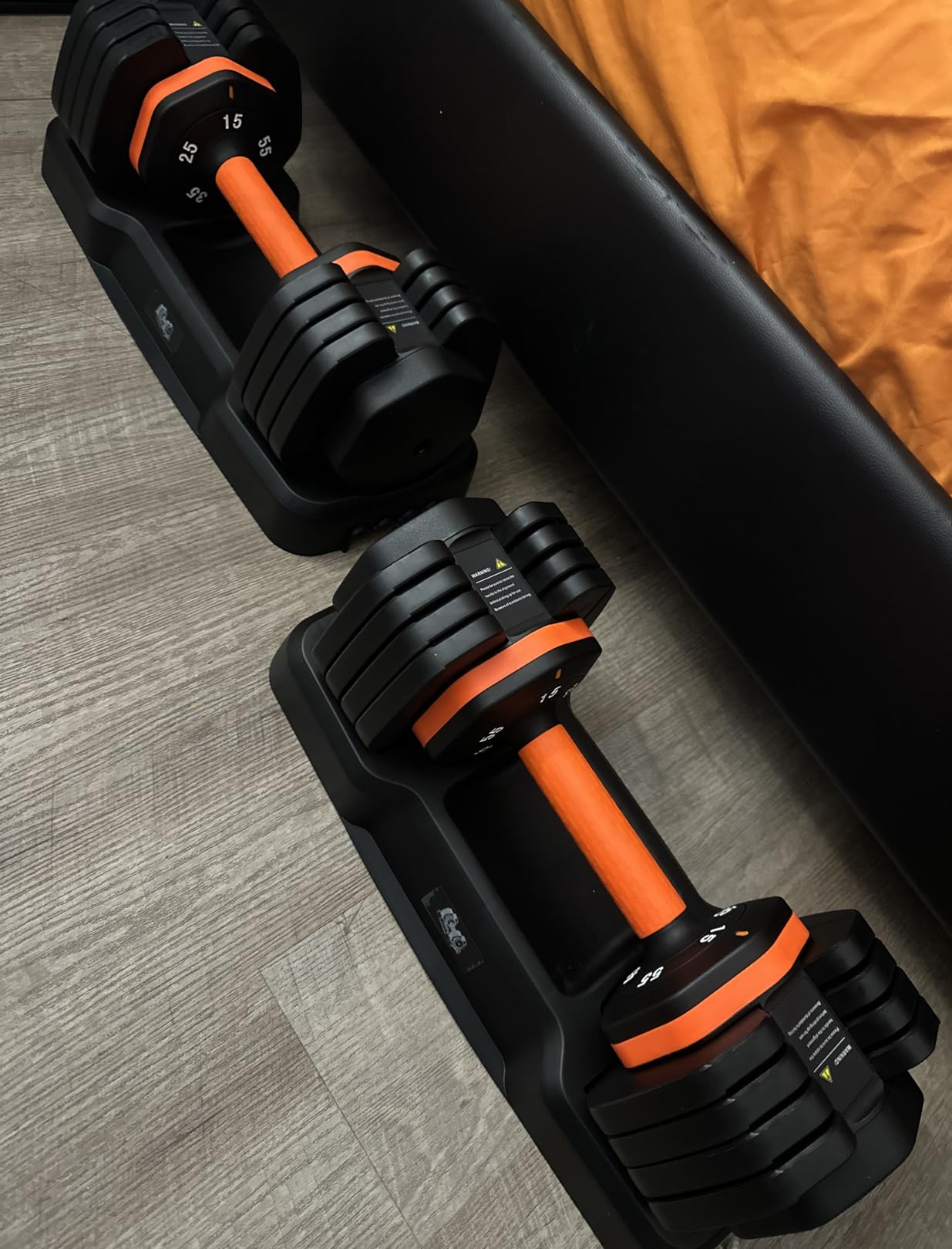 2026 Updated Adjustable Dumbbell Set of 2, 110lbs/50lbs Weights Dumbbell Set with Storage Box, 25lbs/55lbs Adjustable Weights with Anti-slip Silicone Grip, Weight Set For Home Gym Suit both Men and Women - Customer Photo 1
