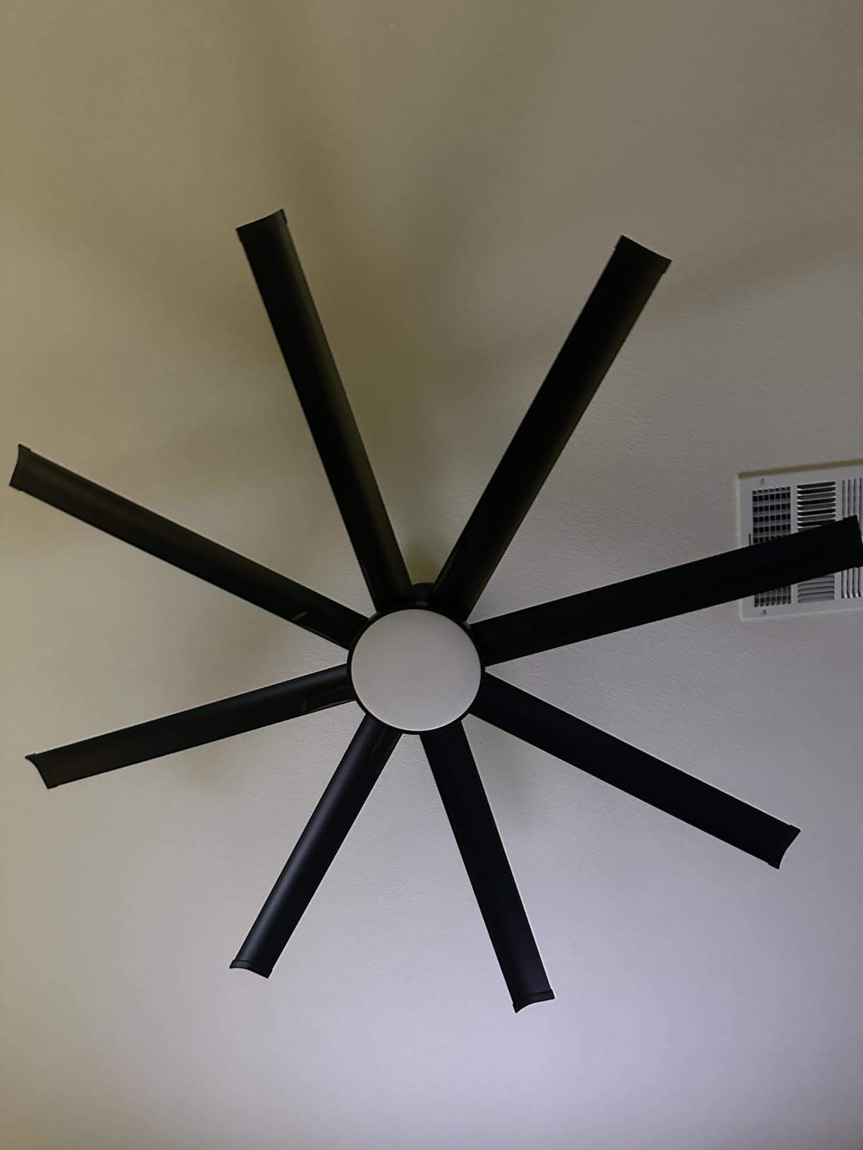 60 in Ceiling Fan of 7400+CFM High Airflow with Light & Mute Remote Control,Outdoor/Indoor Ceiling Fan with 3 Blades Noiseless Reversible DC Motor 6 Speeds with 3 CCT and Timer for Living Room Patios - Customer Photo 2