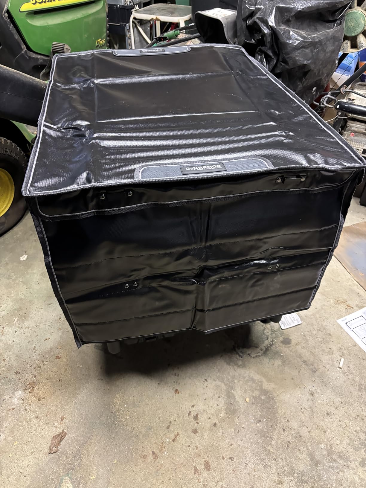 GenArmor Generator Tent Cover while Running, 100% Waterproof Heavy Duty Tarps Generator Enclosure, Portable Outdoor Generator Sheds for outside for Most 4000w~13000w Generators Grey Customer Review GenArmor Generator Tent Cover while Running, 100% Waterproof Heavy Duty Tarps Generator Enclosure, Portable Outdoor Generator Sheds for outside for Most 4000w~13000w Generators Grey - Customer Photo 1