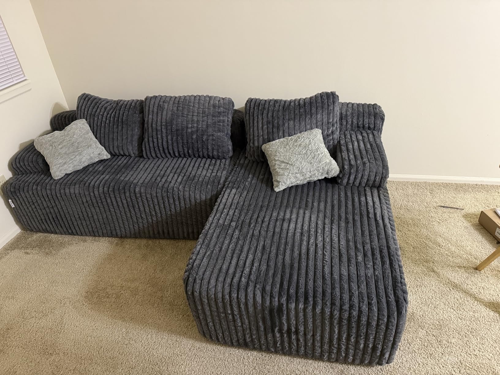 Modular Sectional Sofa Couches L-Shape Couch 3 Seat Modular Sofa Memory Foam Sectional Couches for Living Room, Cloud Couch with Oversized Chaise Customer Review Modular Sectional Sofa Couches L-Shape Couch 3 Seat Modular Sofa Memory Foam Sectional Couches for Living Room, Cloud Couch with Oversized Chaise - Customer Photo 1