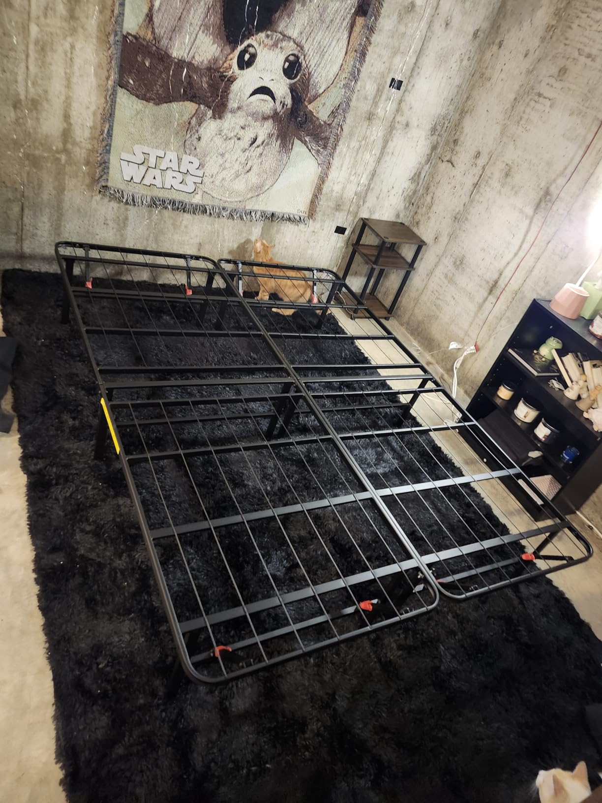 Amazon Basics - Metal Bed Frame, Non-Foldable Platform Bed, Easy Assembly, Full, 54W x 75L in, Black Customer Review Amazon Basics - Metal Bed Frame, Non-Foldable Platform Bed, Easy Assembly, Full, 54W x 75L in, Black - Customer Photo 1