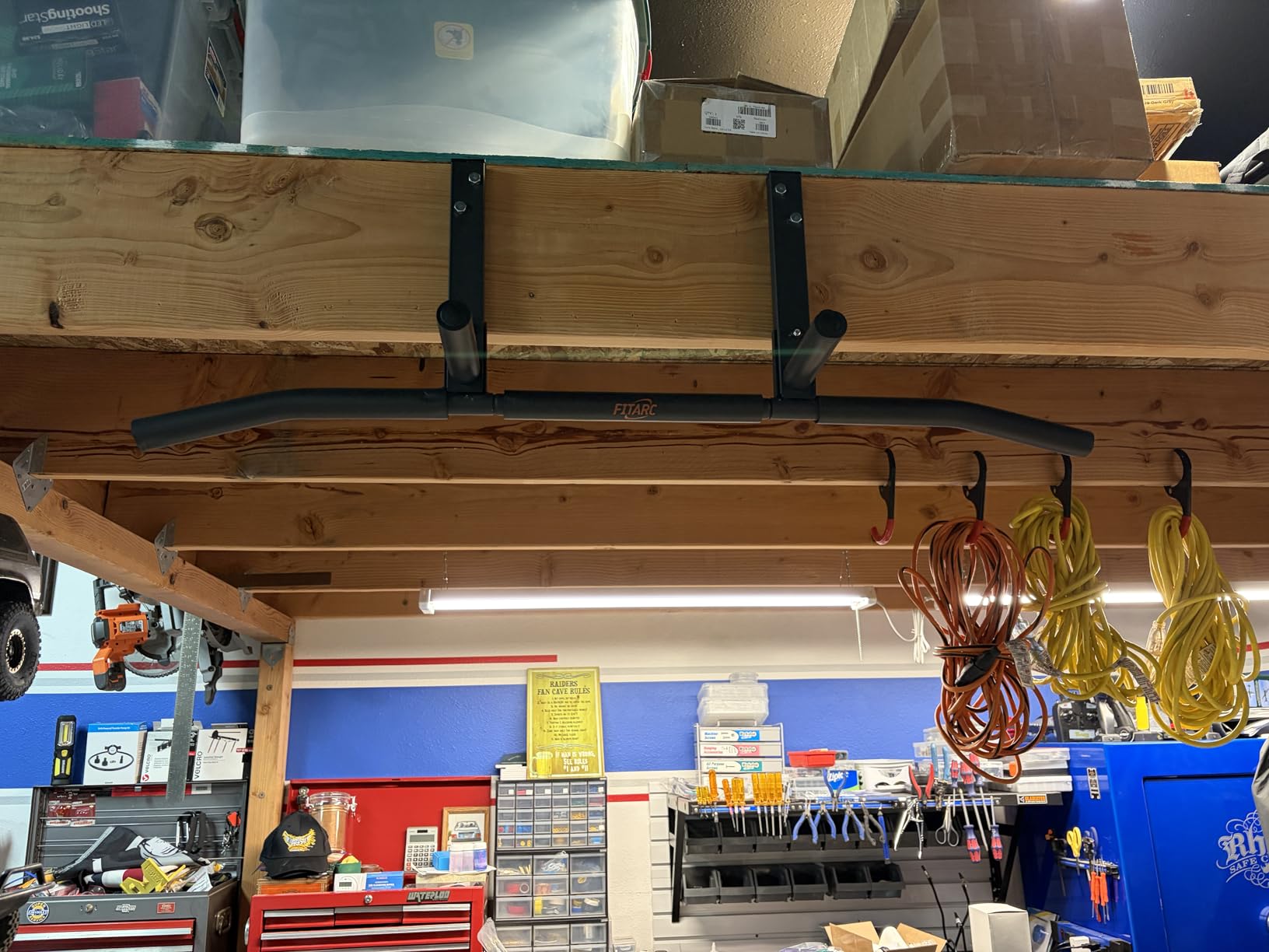 Fitarc Joist Mount Pull Up Bar, Wall Chin Up Bar Ceiling Mount for Beams, Heavy Duty Steel Construction, Home Gym Equipment -Patent Pending Customer Review Fitarc Joist Mount Pull Up Bar, Wall Chin Up Bar Ceiling Mount for Beams, Heavy Duty Steel Construction, Home Gym Equipment -Patent Pending - Customer Photo 1