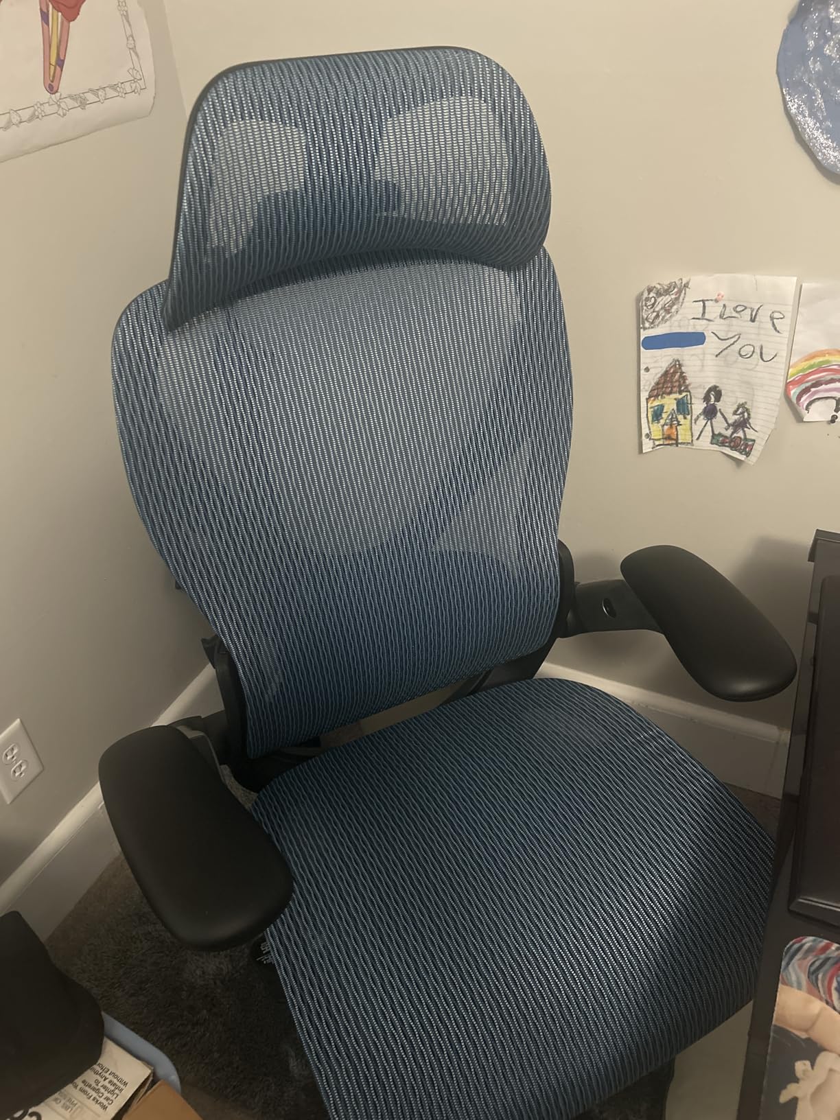 ELABEST X100 Ergonomic Mesh Office Chair with Footrest, Big and Tall Hone Desk Chair with 5D Flip-Up Arms, Adjustable 3D Lumbar Support,Gaming & Executive Computer Chairs for Long Hours(Midnight Mist) - Customer Photo 1