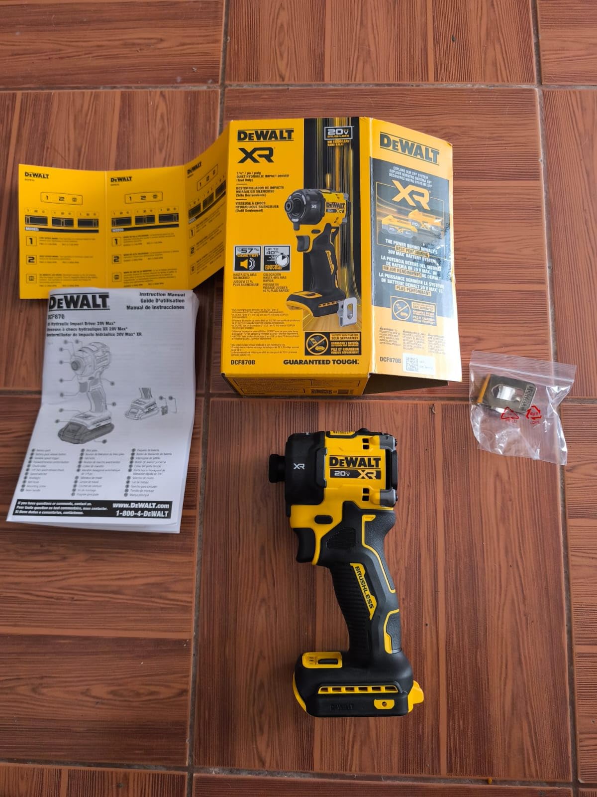 DEWALT 20V MAX 1/4 Inch Hydraulic Impact Driver, Quiet, Brushless Cordless XR Extreme Runtime (DCF870B) - Customer Photo 5