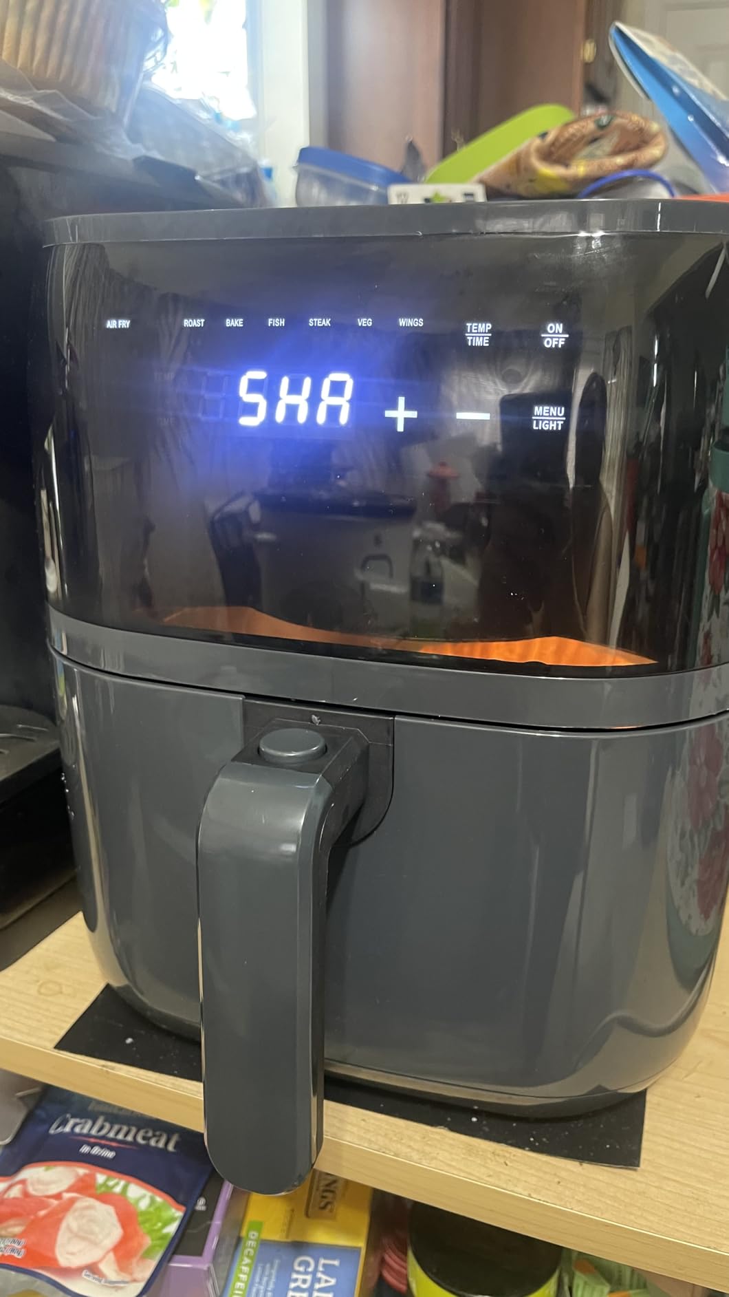 GreenLife Compact Electric Air Fryer Oven, 5.3 QT, PFAS-Free Ceramic Nonstick Drawer, 8 One Touch Digital Display, Easy View Window, Auto Shut-Off Timer, Dishwasher Safe Parts, 1500 Watts, Sage - Customer Photo 2