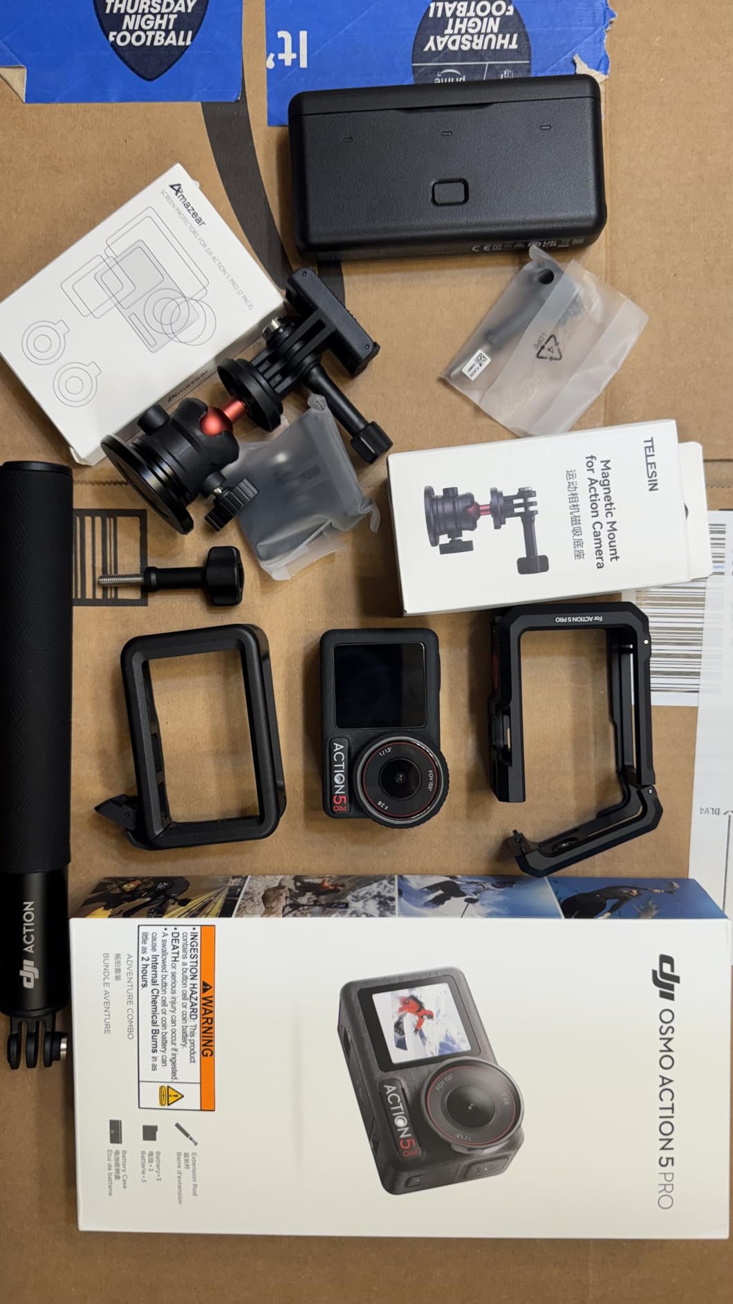 DJI Osmo Action 5 Pro Essential Combo, Waterproof Action Camera with 1/1.3 DJI Osmo Action 5 Pro Essential Combo, Waterproof Action Camera with 1/1.3