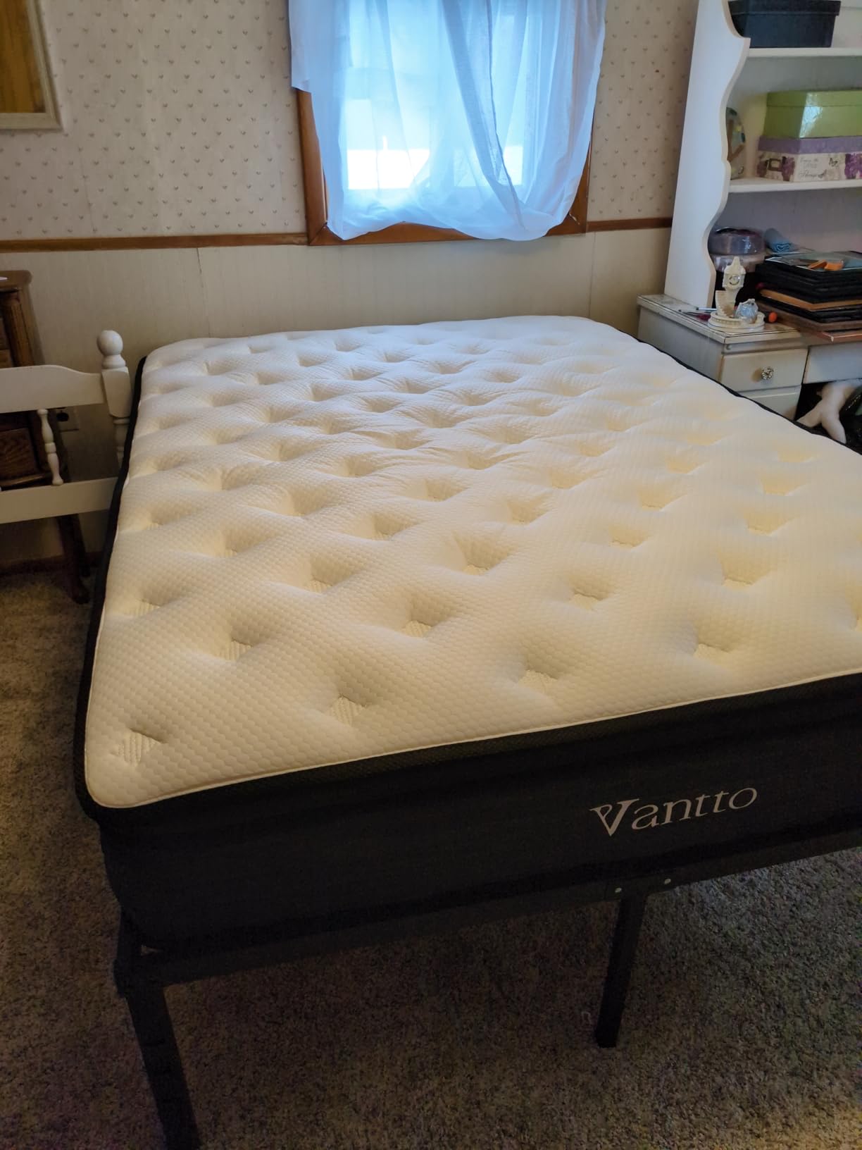 Vantto Full Size Mattress,10 Inch Memory Foam Hybrid Mattress in a Box,Individual Pocket Spring Breathable Comfortable for Sleep Supportive and Pressure Relief, CertiPUR-US - Customer Photo 2