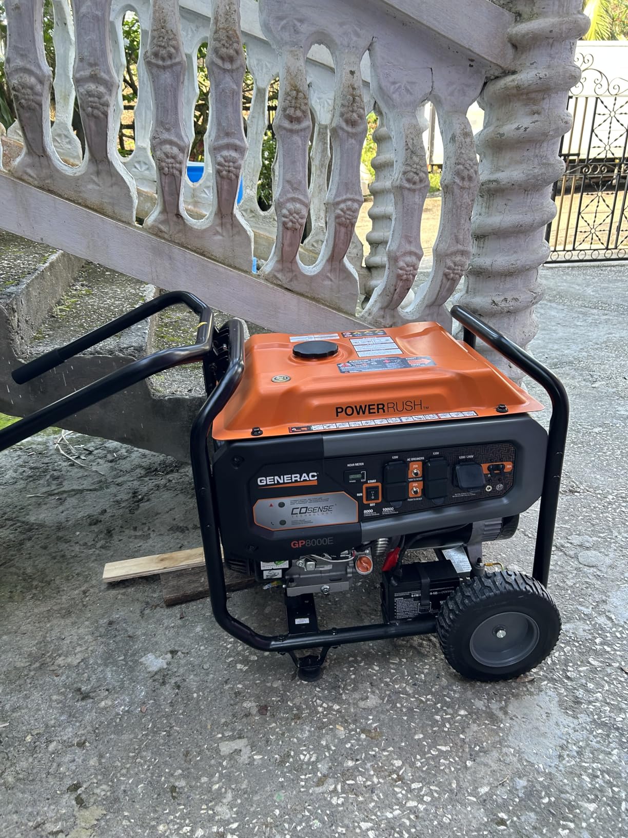 Generac 12,500 Starting Watt Tri-Fuel Portable Generator - Electric Start - Gas, Propane or Natural Gas - Home Backup, Jobsite, or RV - Quiet Operation - Long Runtime - 50-State Compliant - Customer Photo 2