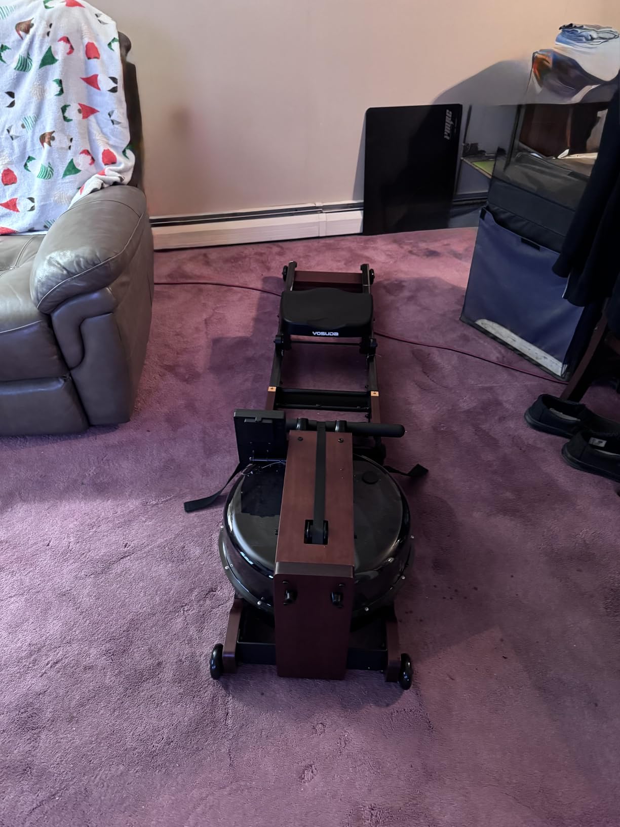 YOSUDA Water Rowing Machines for Home Use- Foldable Rower Machine 400LBS Weight Capacity with Dedicated Monitor & Bluetooth APP, Comfortable Seat Customer Review YOSUDA Water Rowing Machines for Home Use- Foldable Rower Machine 400LBS Weight Capacity with Dedicated Monitor & Bluetooth APP, Comfortable Seat - Customer Photo 1