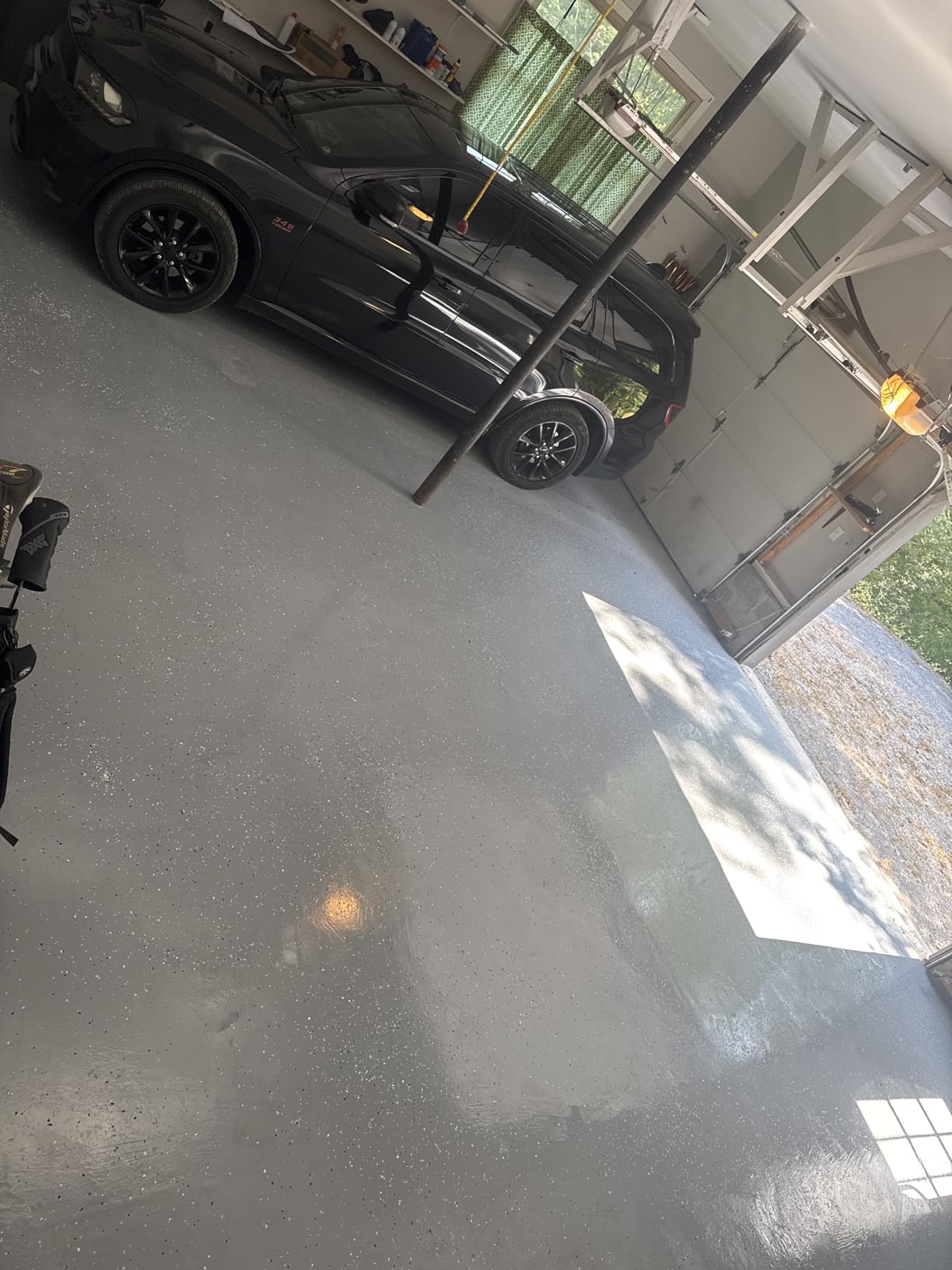 Gorilla Epoxy Garage Floor Coating (12 pc) Kit, 2.5-Car, Concrete Flooring, 100% Solids, Superior Adhesion, Incredibly Durable High Gloss Gray Finish, 550 sq. ft. Coverage customer photo 1