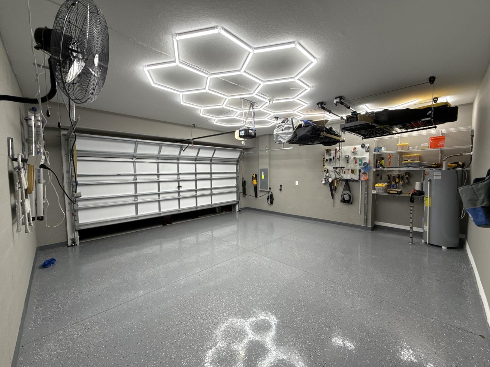 Gorilla Epoxy Garage Floor Coating (12 pc) Kit, 2.5-Car, Concrete Flooring, 100% Solids, High Gloss Gray Finish, 550 sq. ft. Coverage customer photo 2