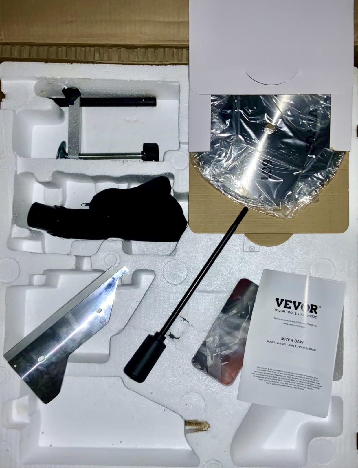 VEVOR Sliding Compound Miter Saw, 10-Inch Blade, 15 Amp Motor, 60-Tooth, Corded Double Bevel Sliding Miter Saw, LED Precision Alignment, Angle Adjustable, for Wood, Composite Decking, Laminates Customer Review VEVOR Sliding Compound Miter Saw, 10-Inch Blade, 15 Amp Motor, 60-Tooth, Corded Double Bevel Sliding Miter Saw, LED Precision Alignment, Angle Adjustable, for Wood, Composite Decking, Laminates - Customer Photo 2