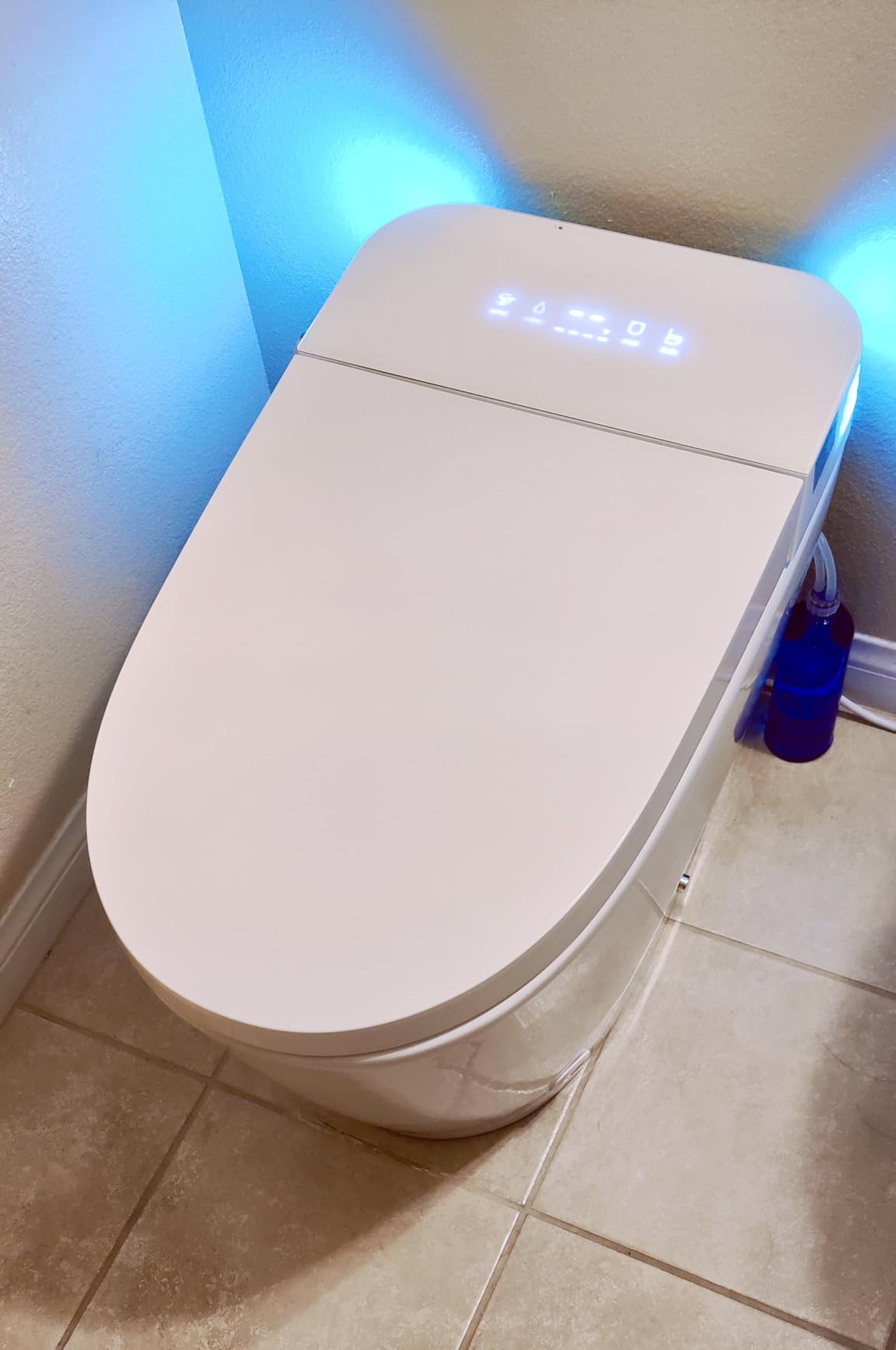 Smart Toilet with Bidet Built In, One Piece Bidet Toilet with Auto Dual Flush, Foam Shield, Modern Elongated Tankless Toilet with Foot Sensor, Heated Bidet Seat, Warm Water & Dryer,LED Display Customer Review Smart Toilet with Bidet Built In, One Piece Bidet Toilet with Auto Dual Flush, Foam Shield, Modern Elongated Tankless Toilet with Foot Sensor, Heated Bidet Seat, Warm Water & Dryer,LED Display - Customer Photo 1